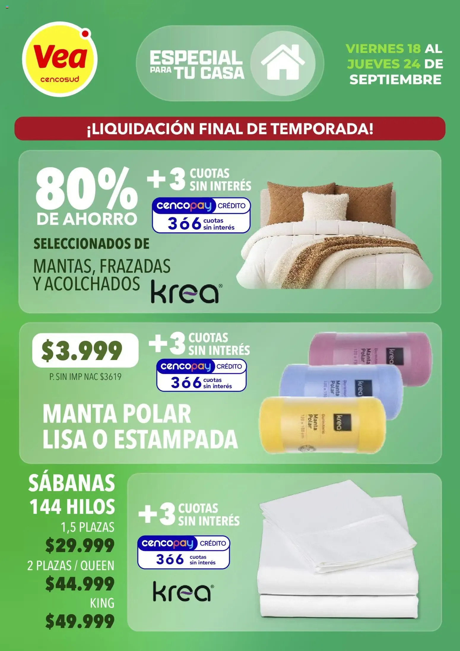 Ofertas de Vea - Especial para tu casa del 18/09/2026 - 23/09/2026 18 de septiembre al 23 de septiembre 2026 - Página 8 del catálogo