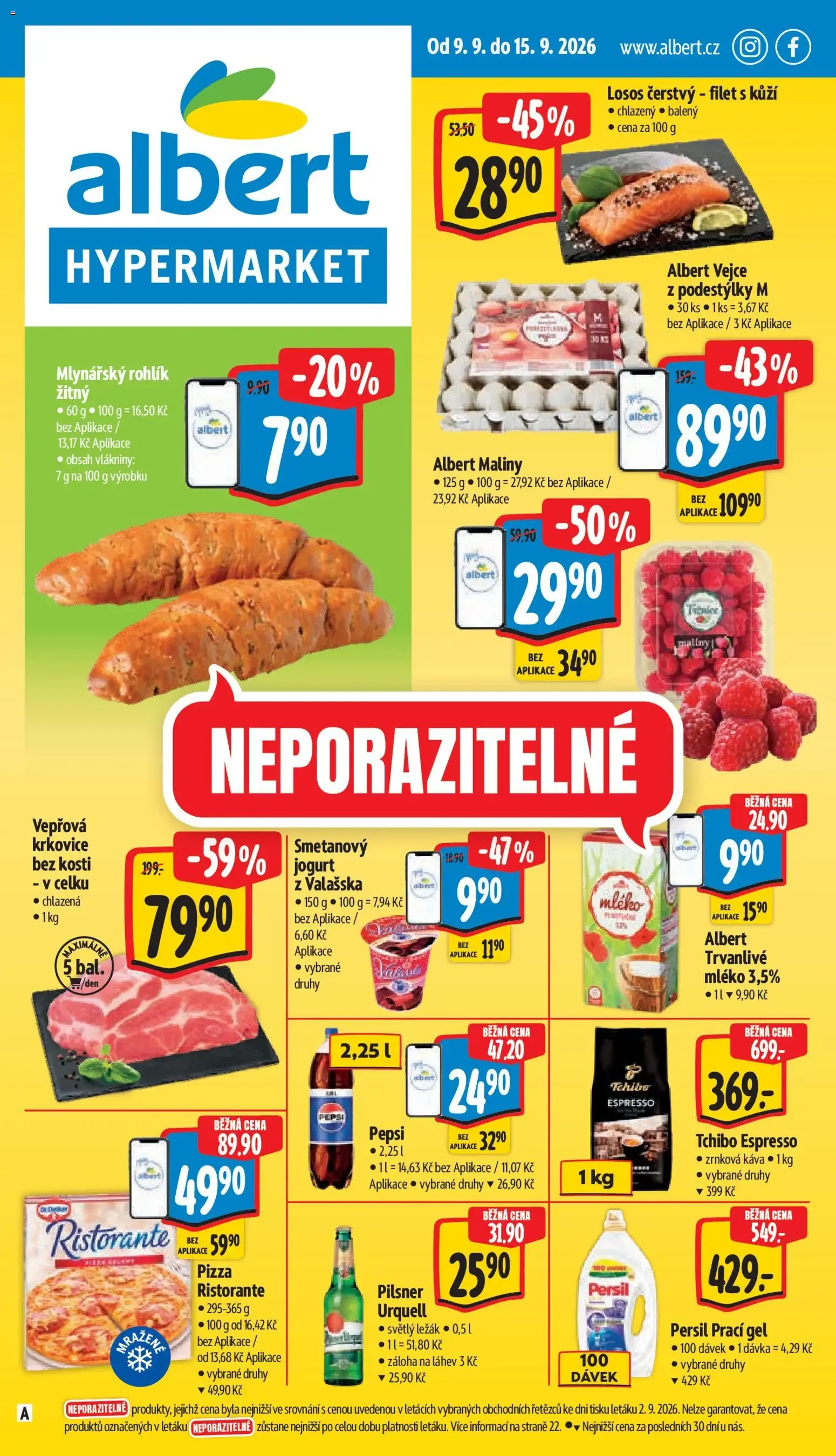 Albert leták - Hypermarket od 09.09.2026 - Akční leták - 9. září 15. září 2026 - Page 1