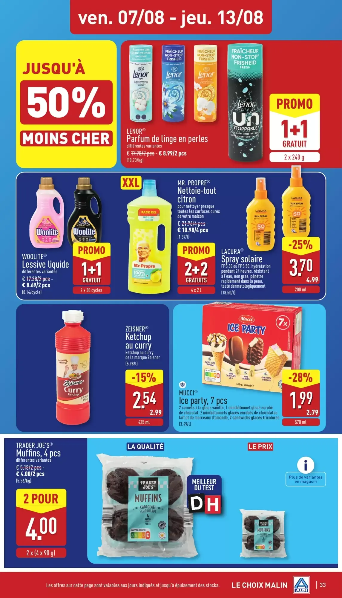 ALDI Dépliant du lun. 03/08 au sam. 08/08 inclus van 3 augustus tot 8 augustus 2026 - folder pagina 33