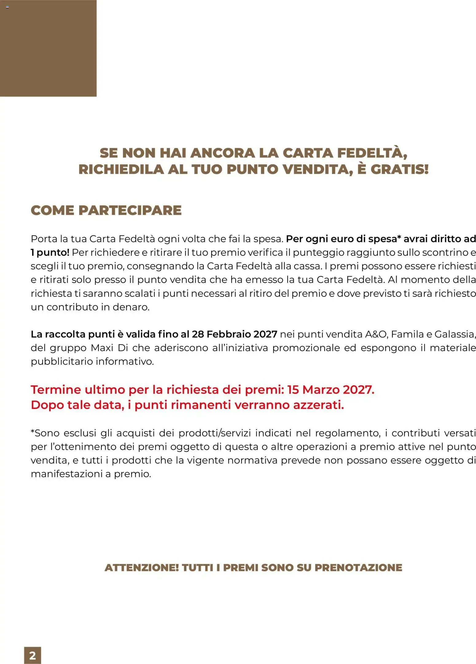 Catalogo Premi 2026 da 6 ottobre a 28 febbraio di 2027 - Pagina del volantino 2