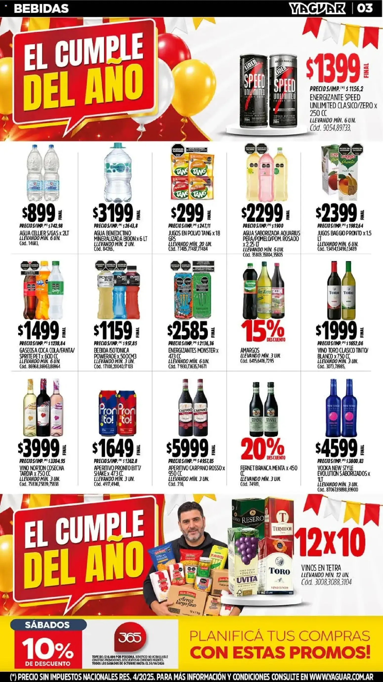 Ofertas de Mayorista Yaguar - El Cumple del Año 38 19 de octubre al 25 de octubre 2026 - Página 4 del catálogo