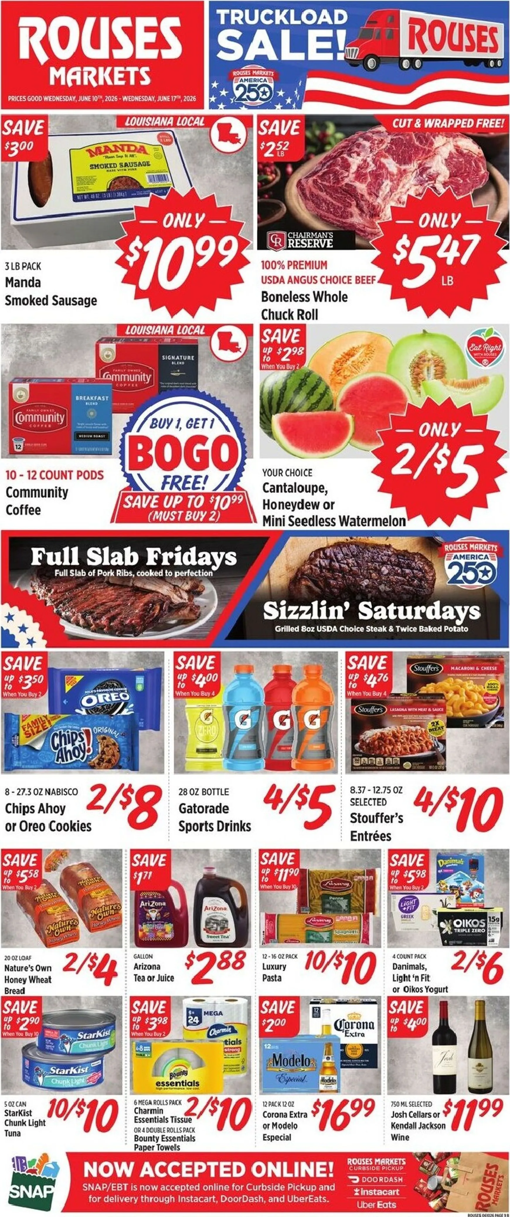Weekly ad Current Rouses Markets leaflet valid from Wednesday 06/10/2026 to Wednesday 06/17/2026 from June 10 to June 17 2026 - Page 1