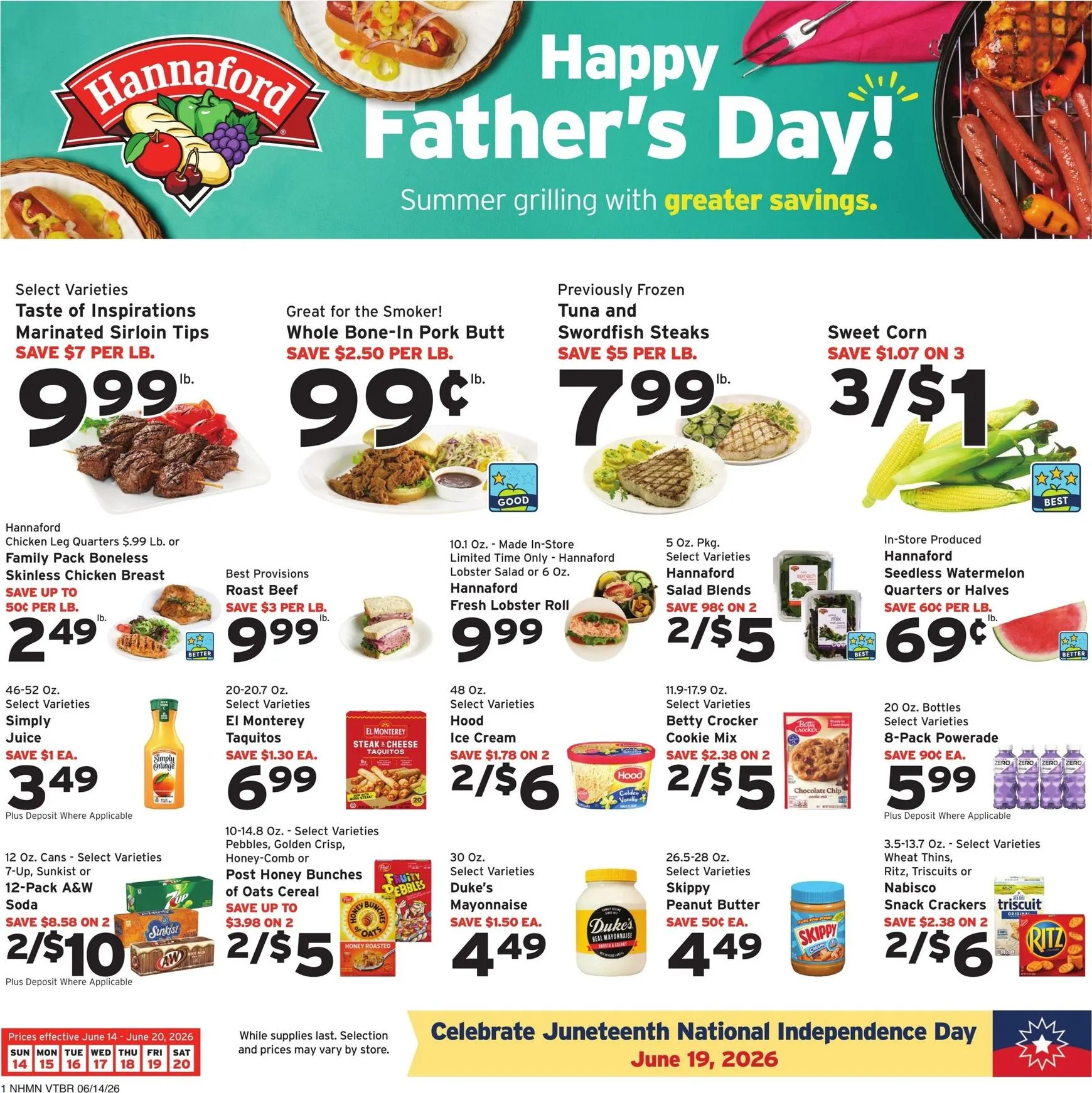Hannaford: Happy Father's Day! Summer Grilling Savings