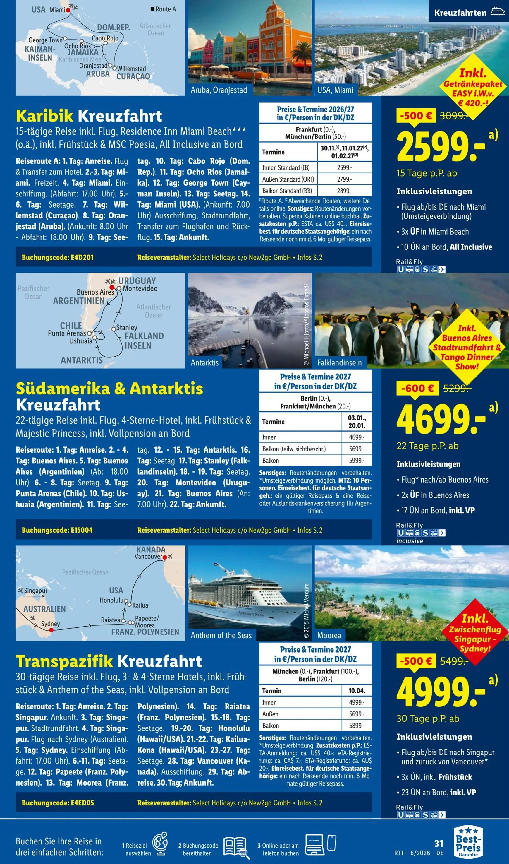 Lidl - Reise Highlights Prospekt – von Donnerstag 11.06.2026 bis Mittwoch 15.07.2026 von 13. Juni bis 15. Juli 2026 - Prospekt seite 31