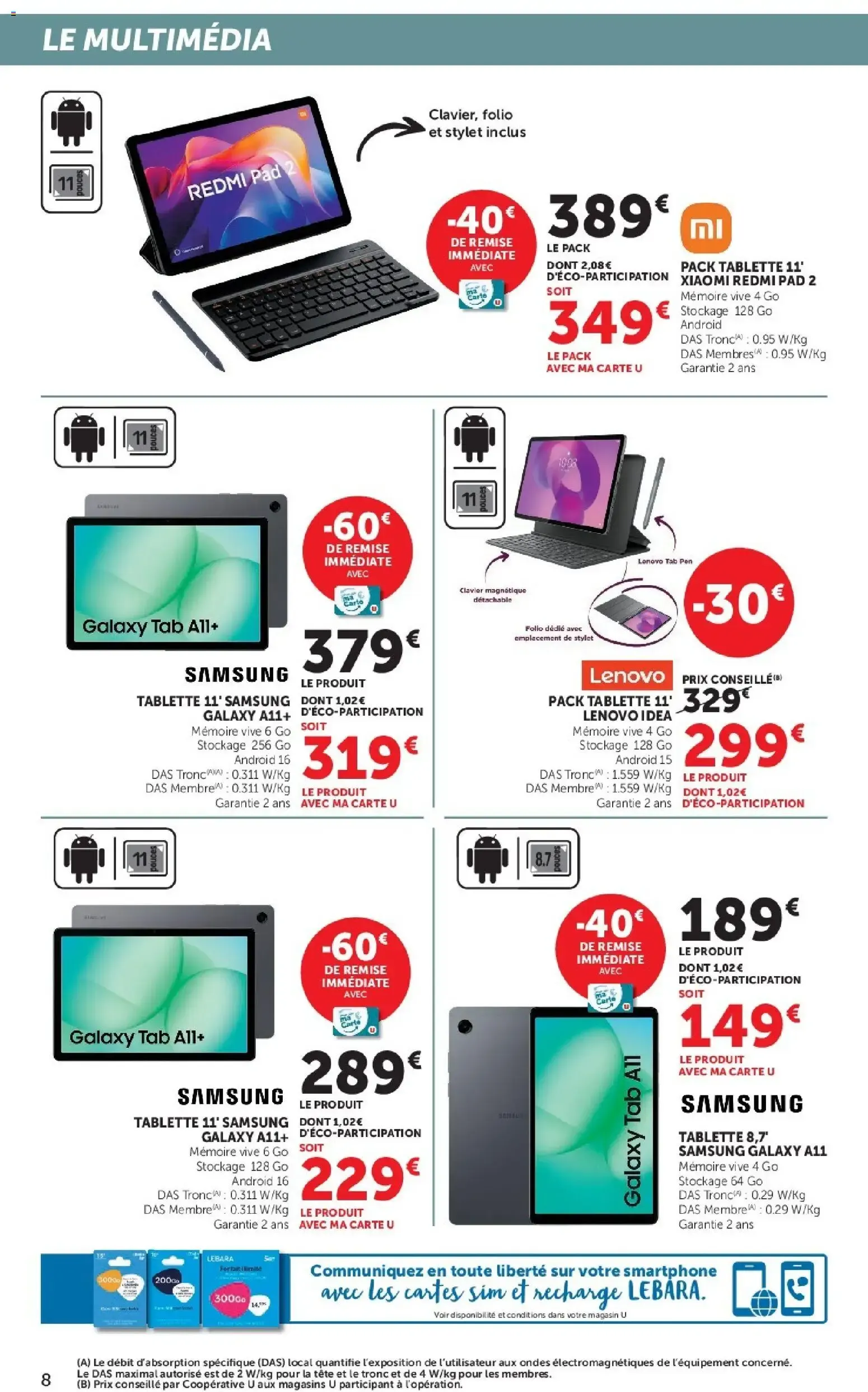 Hyper U - Les prix bas de la semaine à partir du 29/09/2026 - promo en ligne du 29 septembre au 11 octobre 2026 - Catalogue page 8