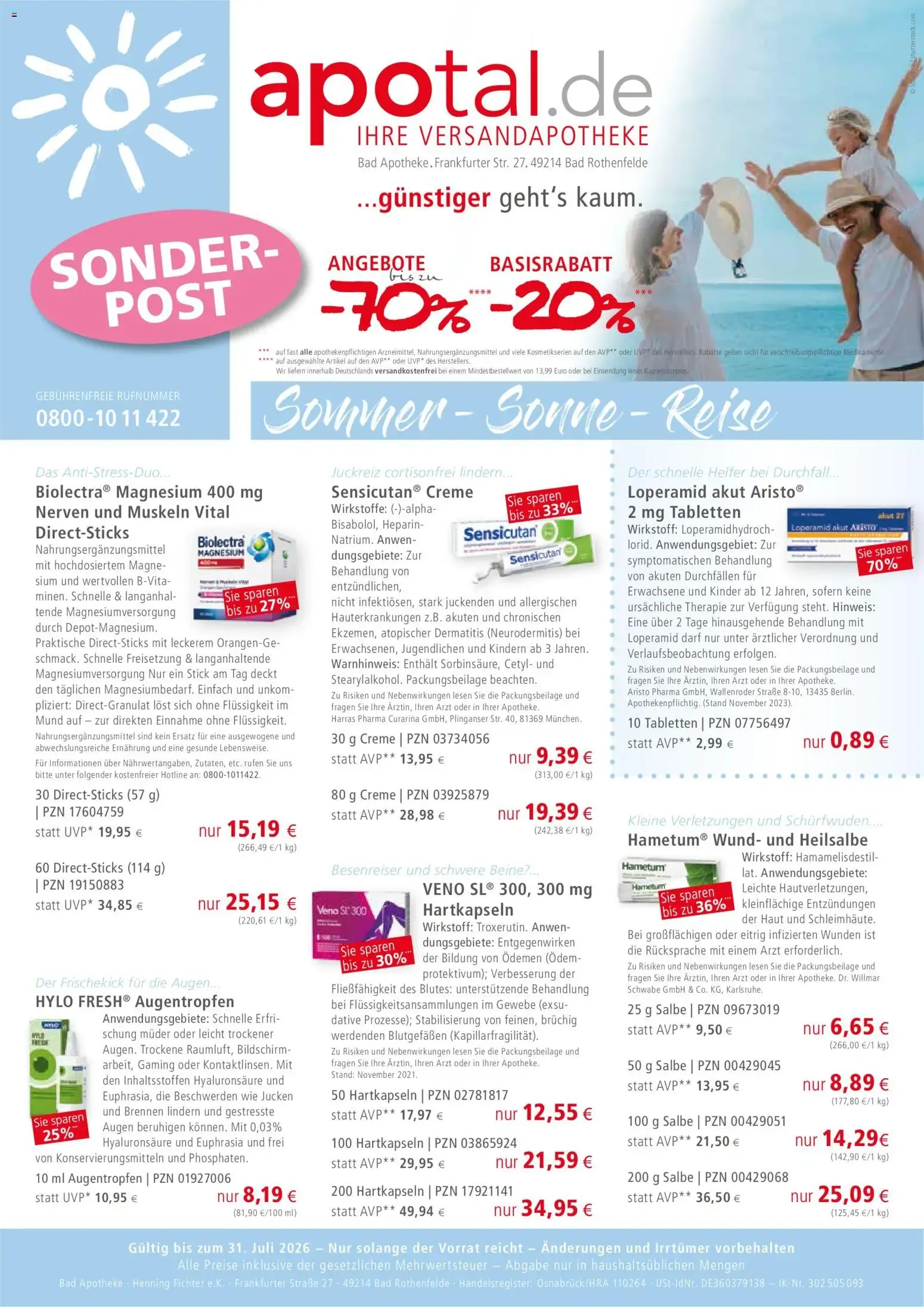 Neue Apotal Prospekt (vom 12.05.2026 - 31.07.2026) von 12. Mai bis 31. Juli 2026 - Prospekt seite 1