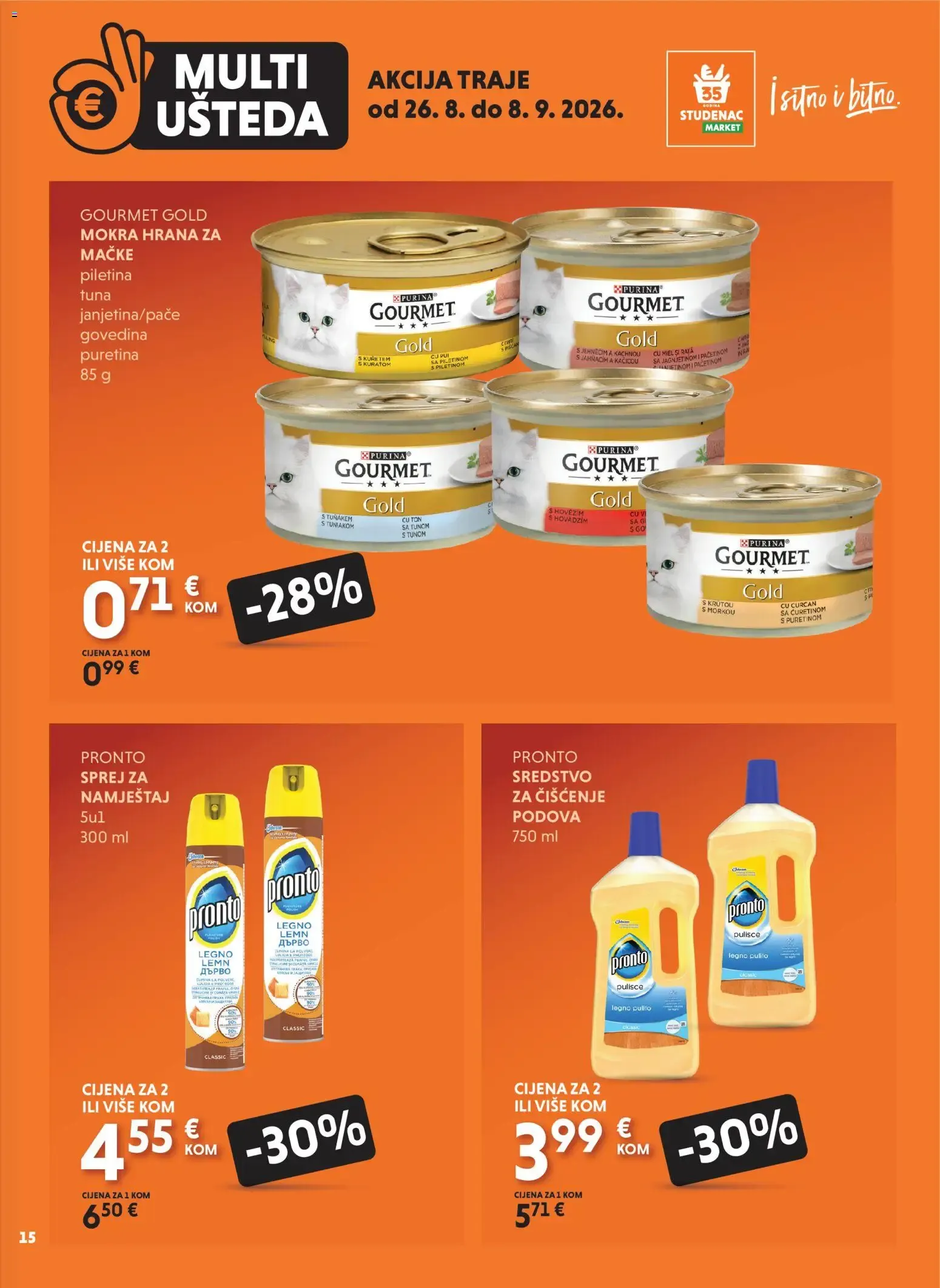 Katalog Studenac Multi Ušteda novi od 26.08.2026 na listanje > letak digitalni od 26. kolovoza do 8. rujna 2026. - Pregled Stranica 15