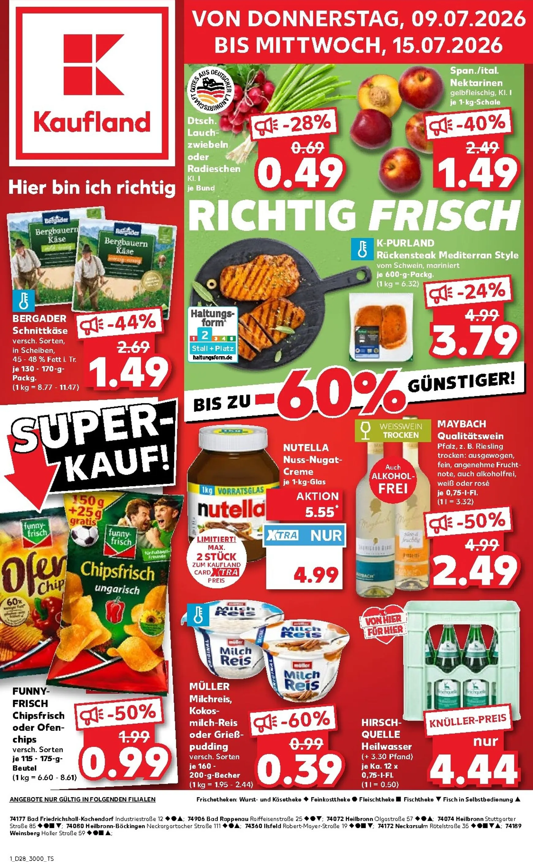 Kaufland Prospekt nächste Woche – von Donnerstag 09.07.2026 bis Mittwoch 15.07.2026 von 9. Juli bis 15. Juli 2026 - Prospekt seite 1