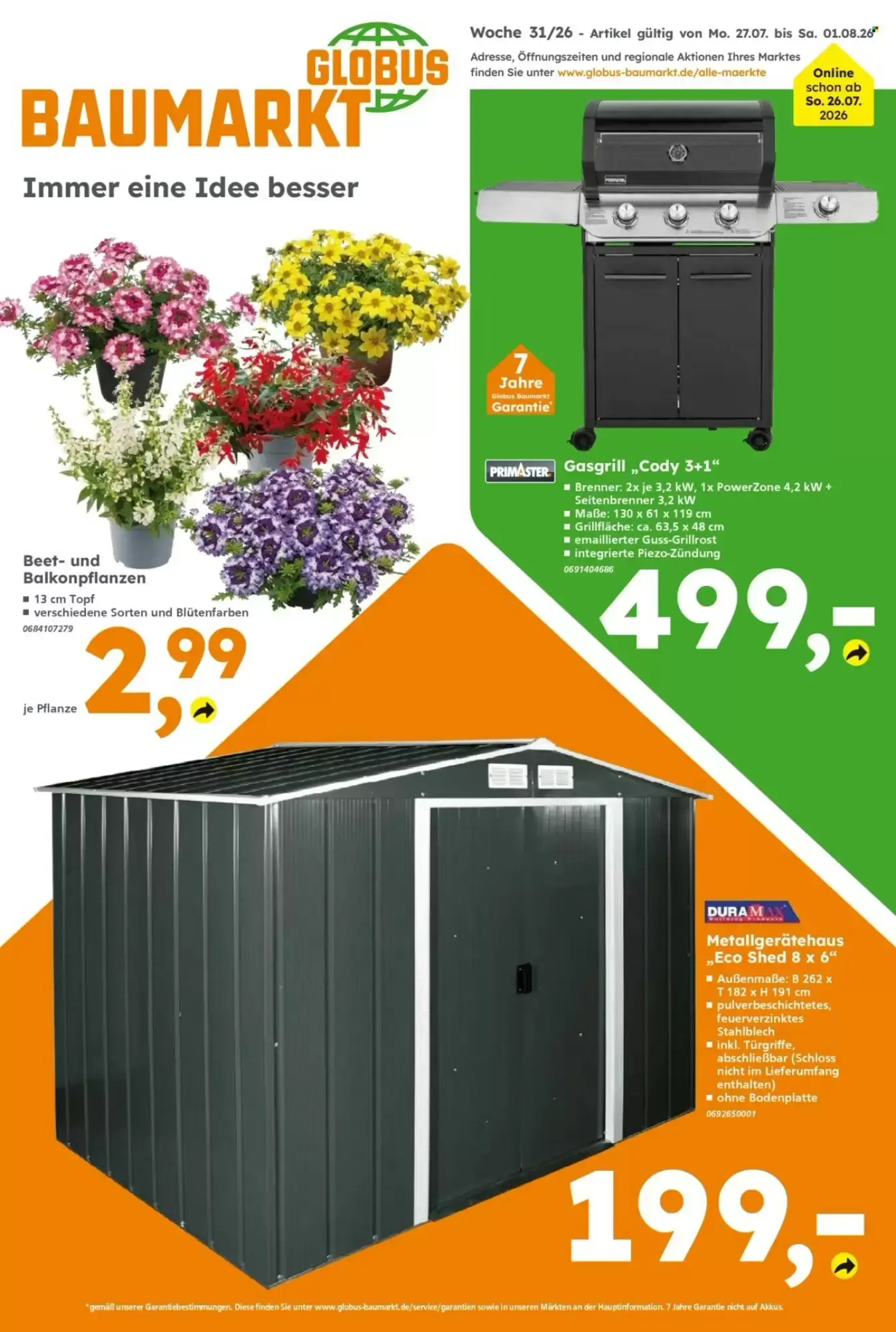 Globus Baumarkt Prospekt woche 31 von 27. Juli bis 1. August 2026 - Prospekt seite 1