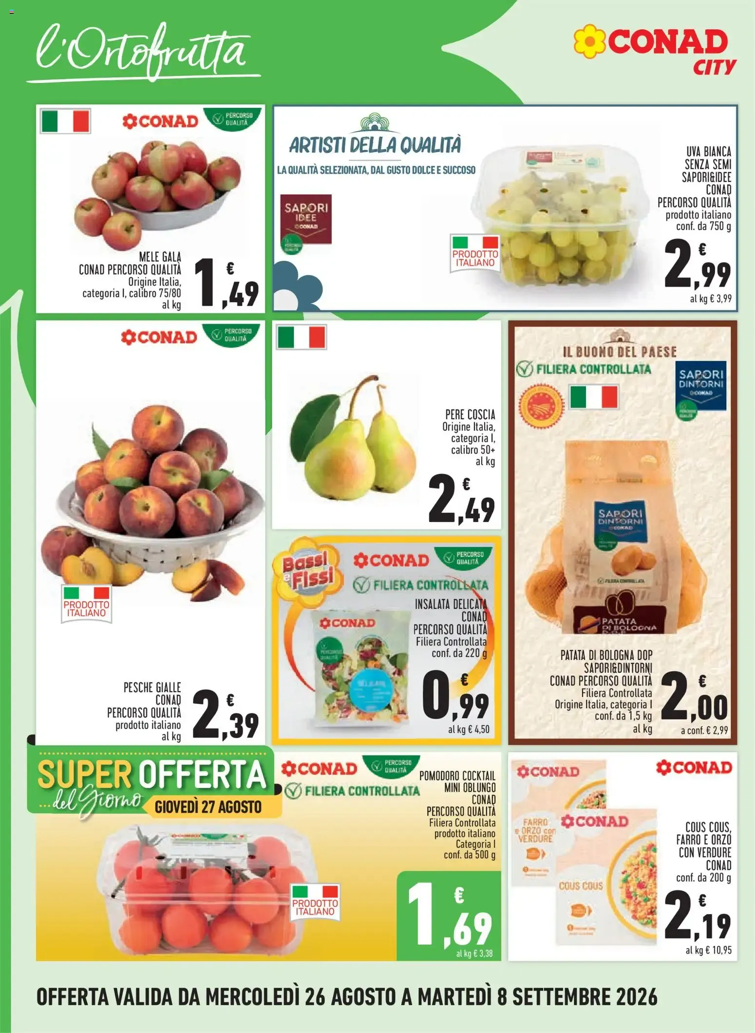 Conad City: I tuoi preferiti, al miglior prezzo da 26 agosto a 8 settembre di 2026 - Pagina del volantino 2