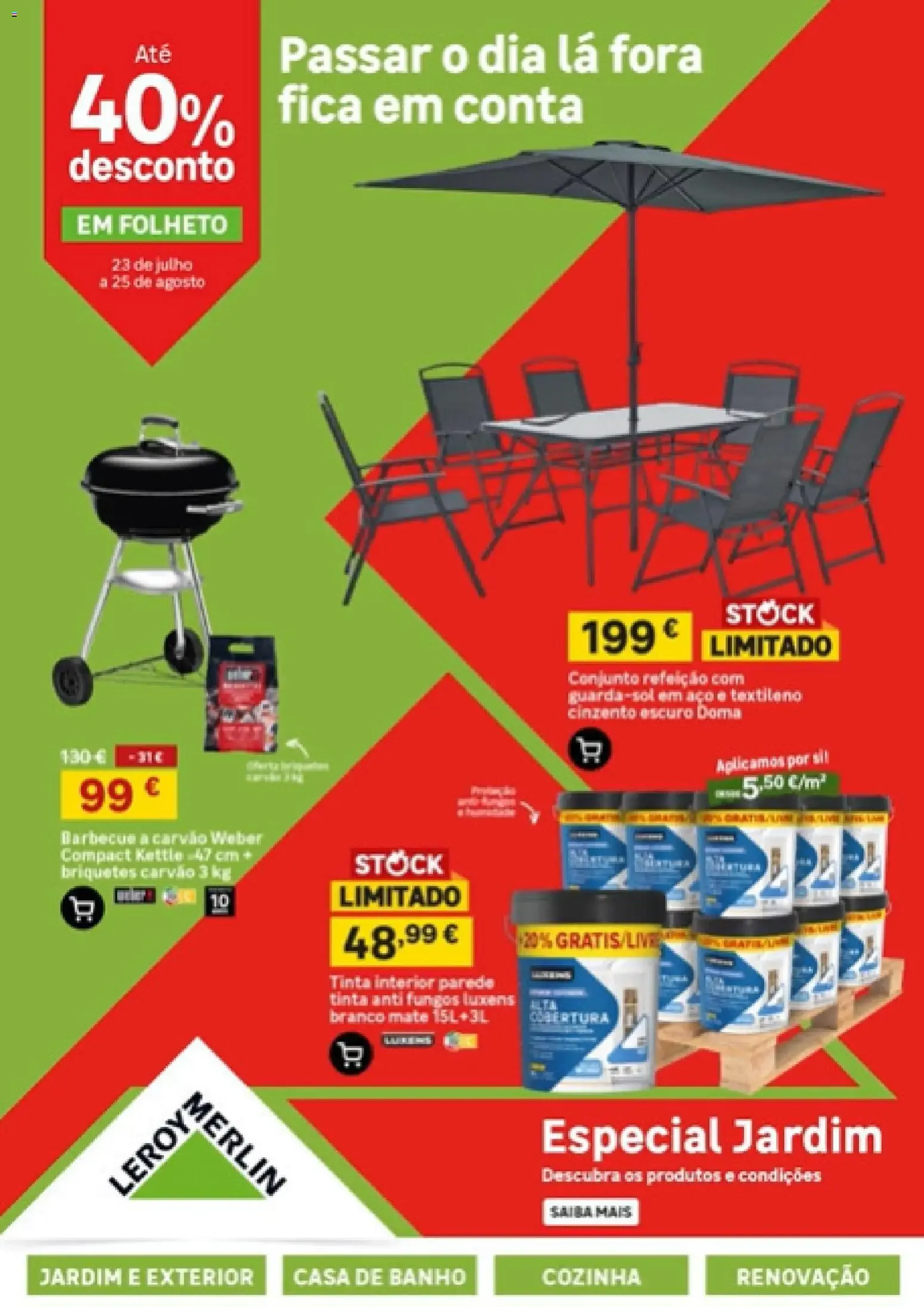 Folheto Leroy Merlin Especial Jardim de 23 de julho até 25 de agosto 2026 - Pagina 1