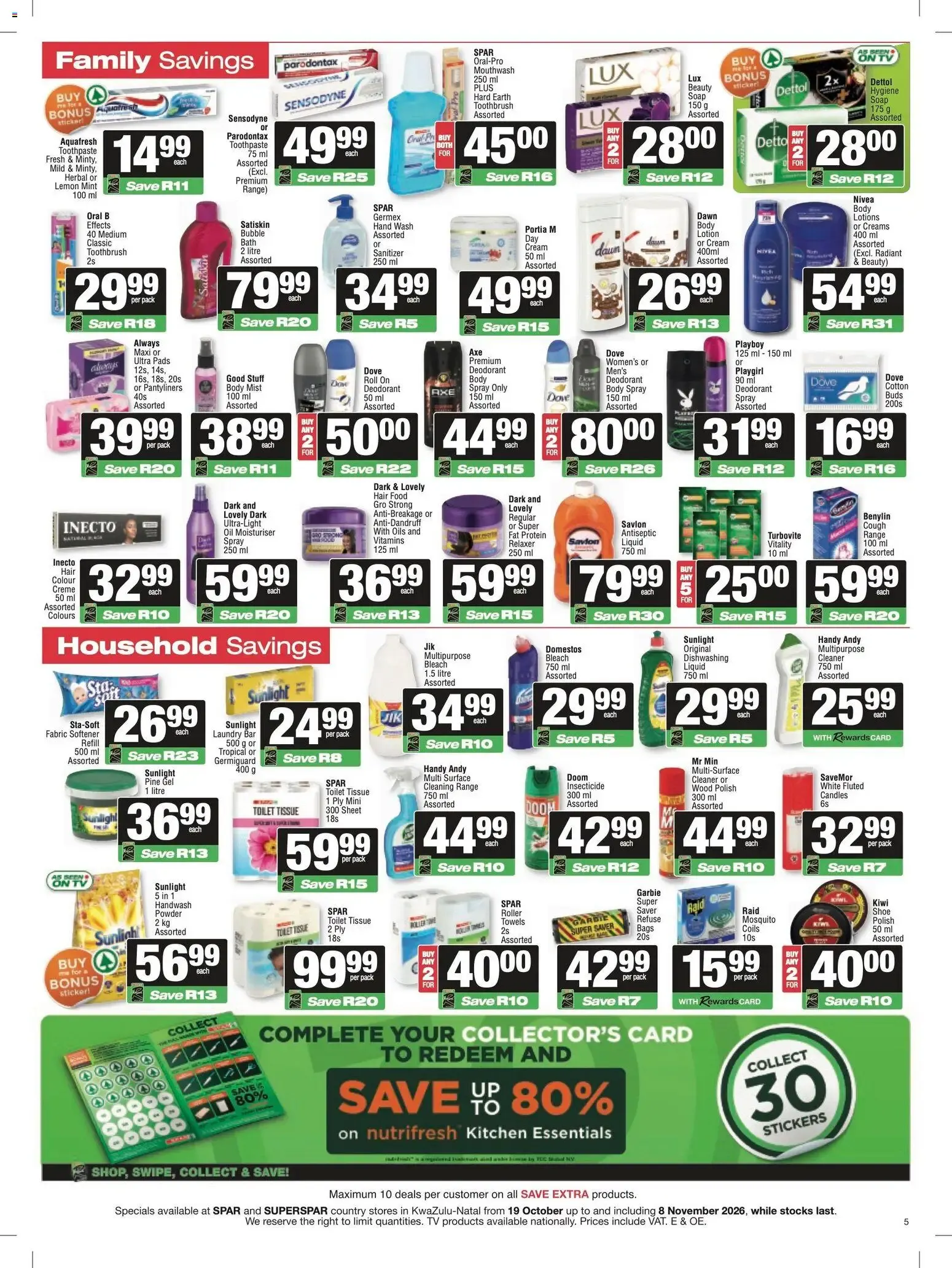 Spar Super Savings Specials (19/10/2026 - 08/11/2026) Online from 19 October to 8 November 2026 - Catalogue Page 5