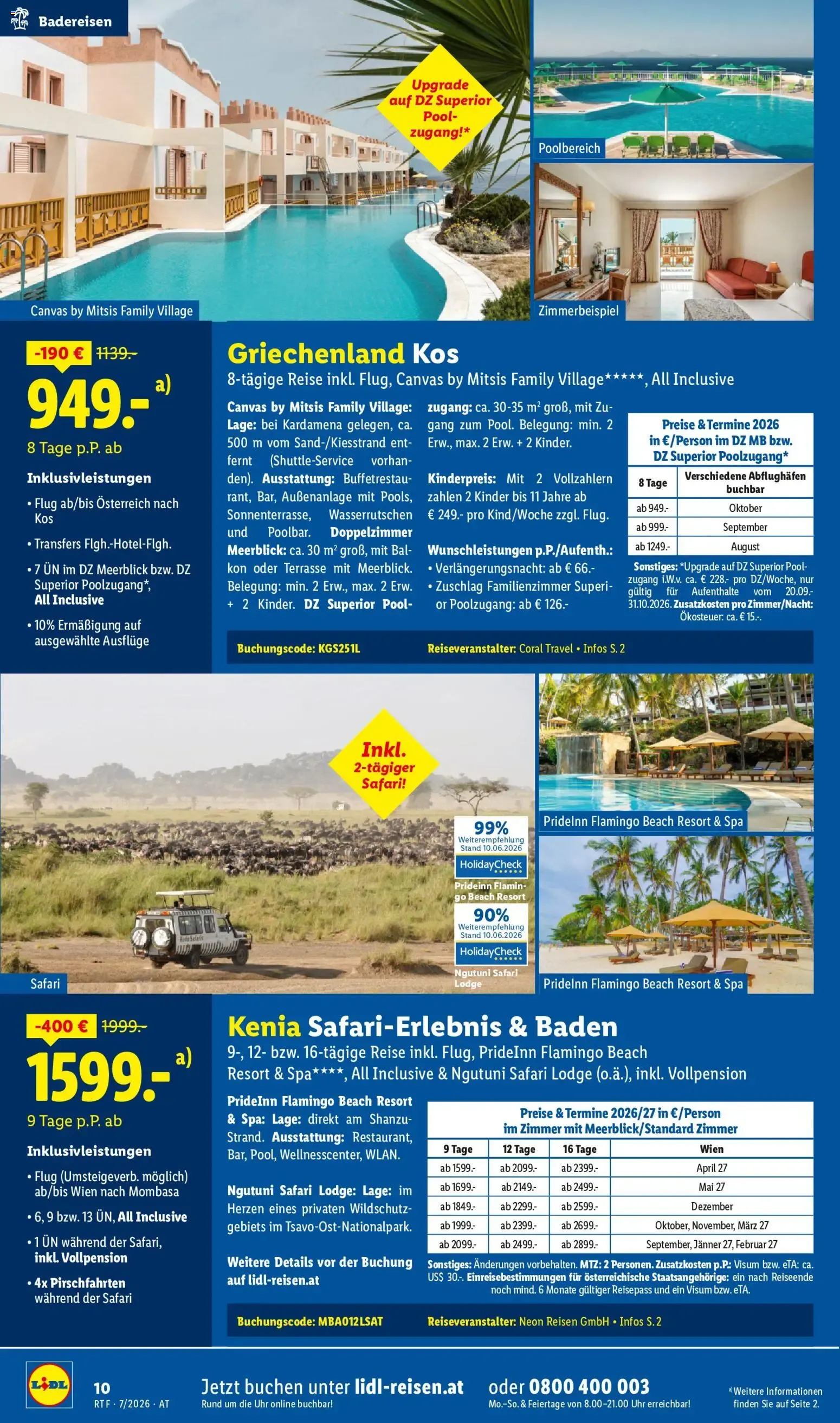 Lidl Juli/August Reise - Highlights ab 15.07.2026 - Angebote ab donnerstag von 15. Juli bis 15. August 2026 - Flugblätt seite 10