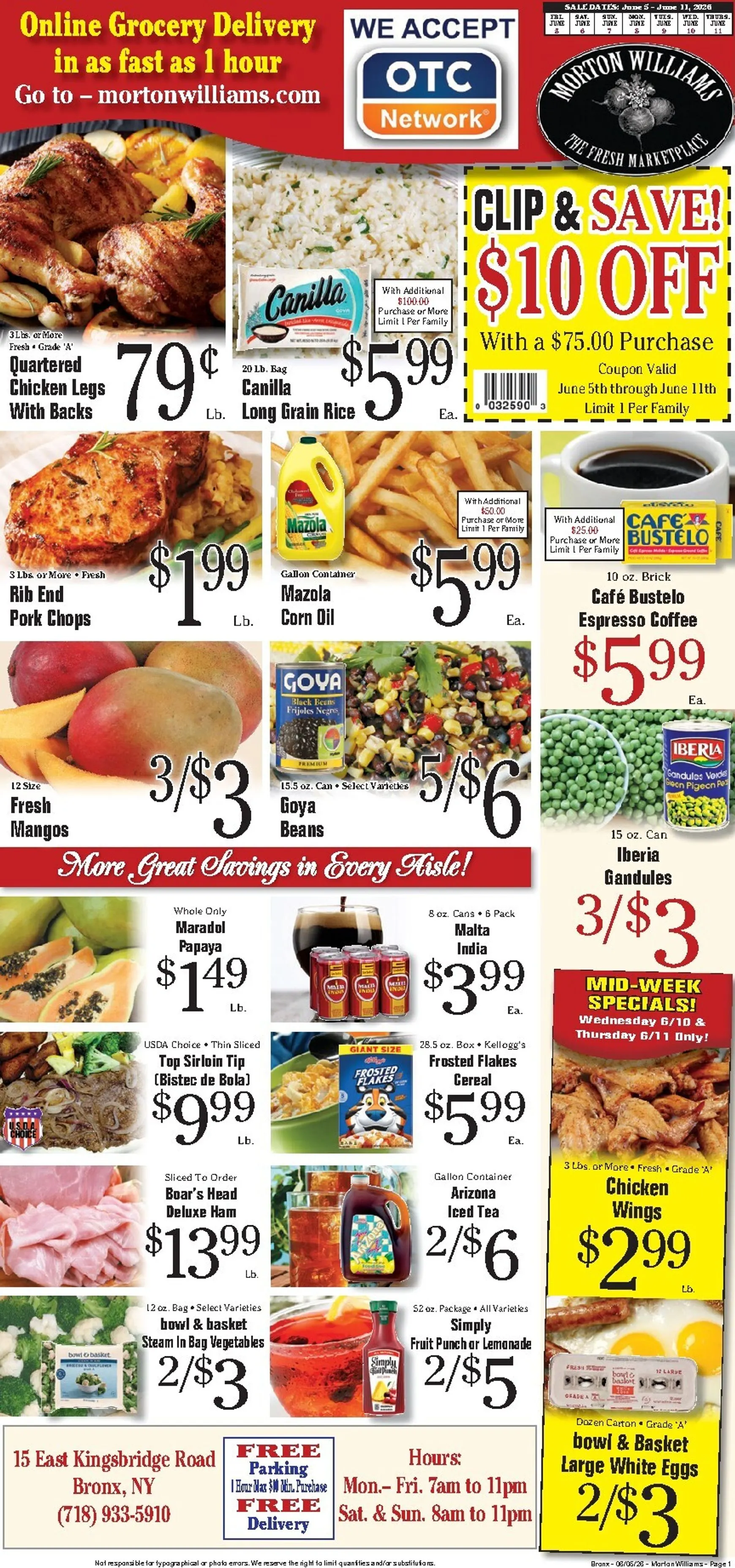 Weekly ad Current Morton Williams - Bronx leaflet valid from Friday 06/05/2026 to Thursday 06/11/2026 from June 5 to June 11 2026 - Page 1