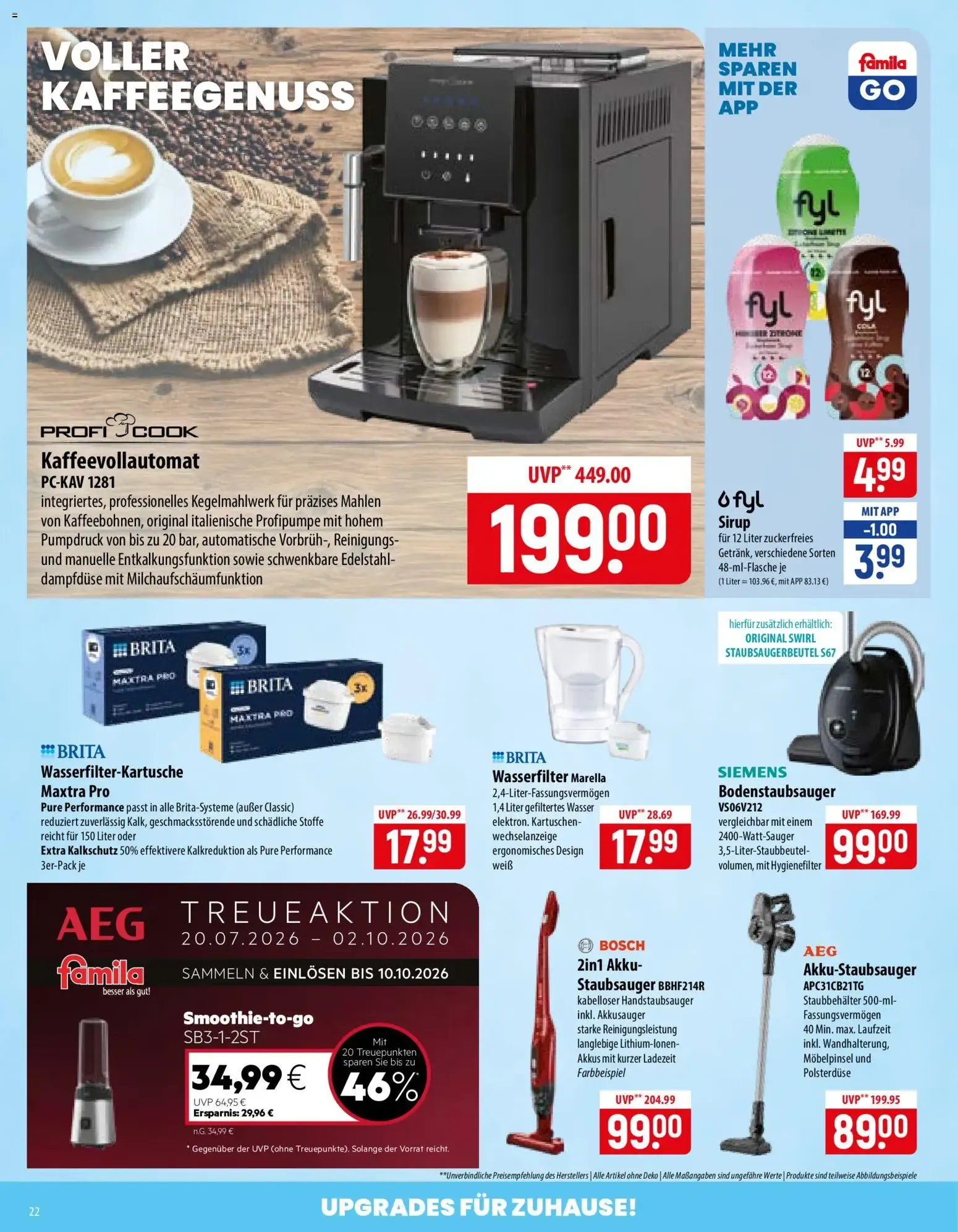 Famila Prospekt (ab 05.10.2026) zum Blättern von 5. Oktober bis 10. Oktober 2026 - Prospekt seite 22