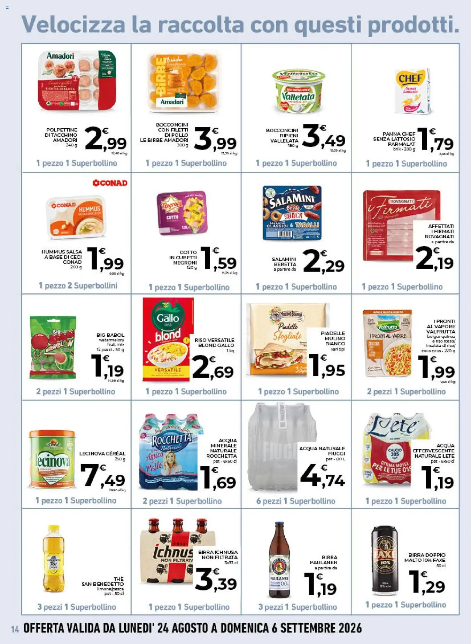 Conad City - I NUMERI 1 da 26 agosto a 6 settembre di 2026 - Pagina del volantino 14