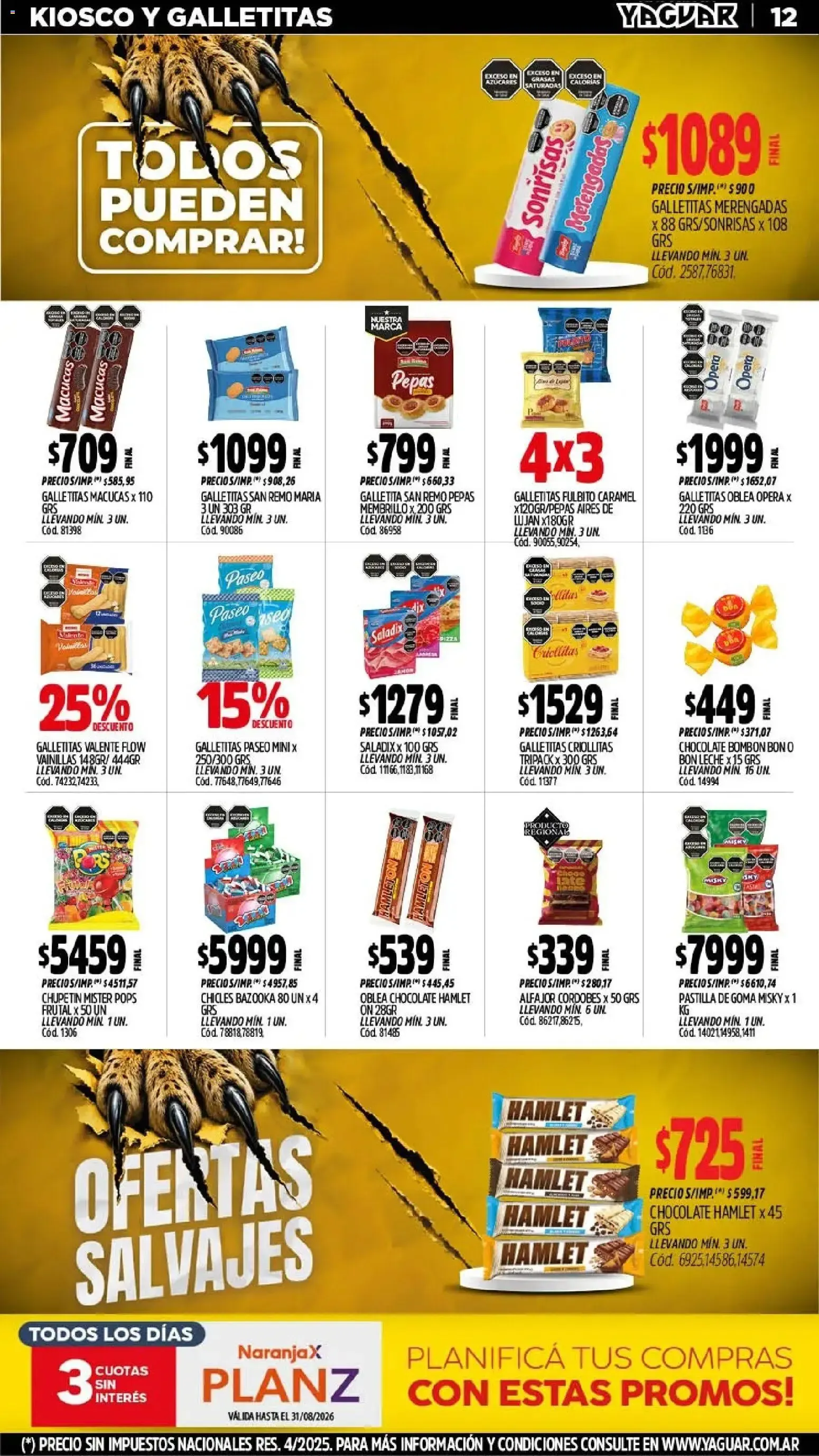 Ofertas de Yaguar - Oferta Semanal Córdoba del 03/08/2026 - 09/08/2026 3 de agosto al 9 de agosto 2026 - Página 13 del catálogo