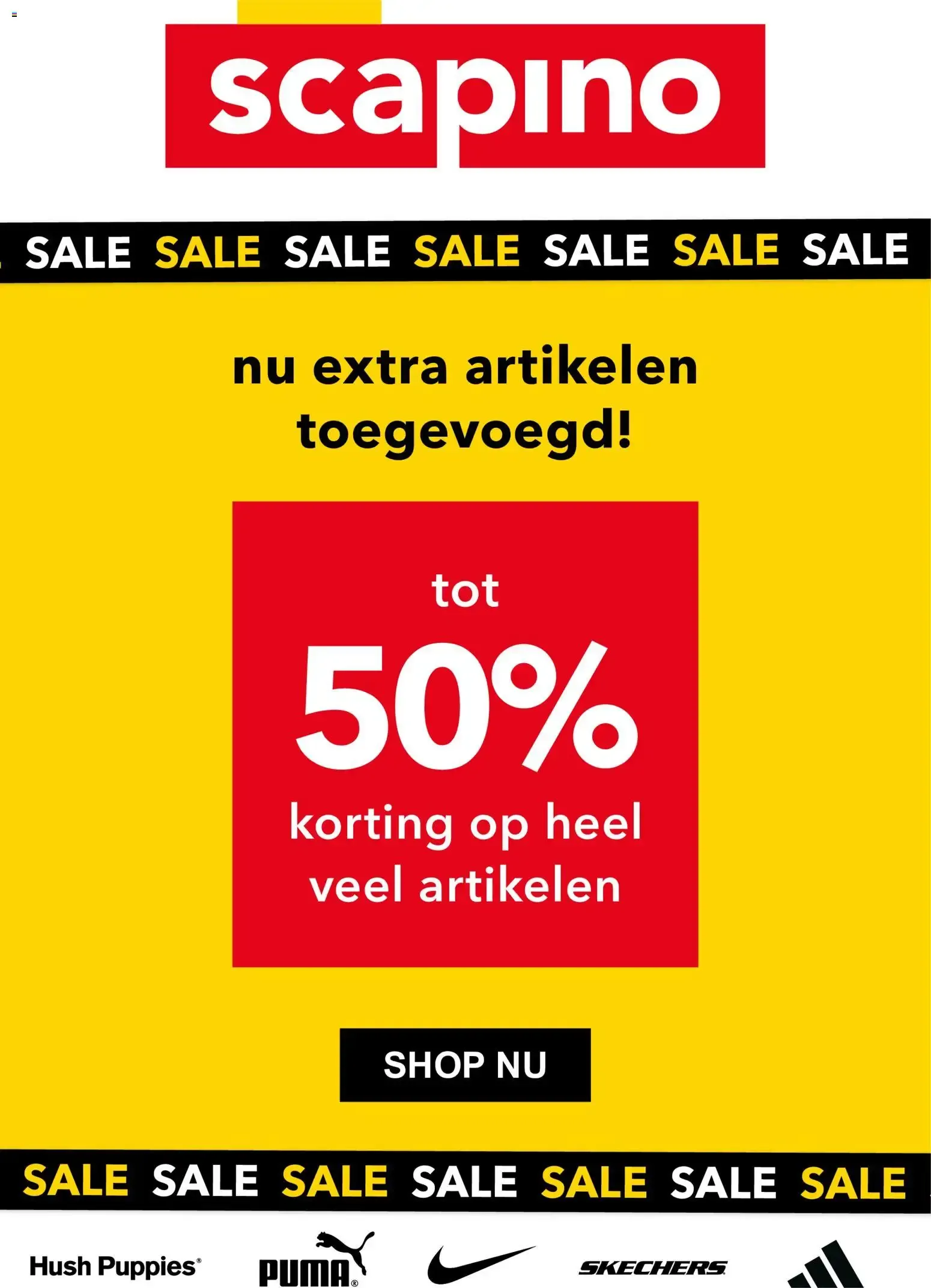 Scapino: ¡Hasta 50% de descuento en rebajas! van 13 juli tot 19 juli 2026 - Folder pagina 1