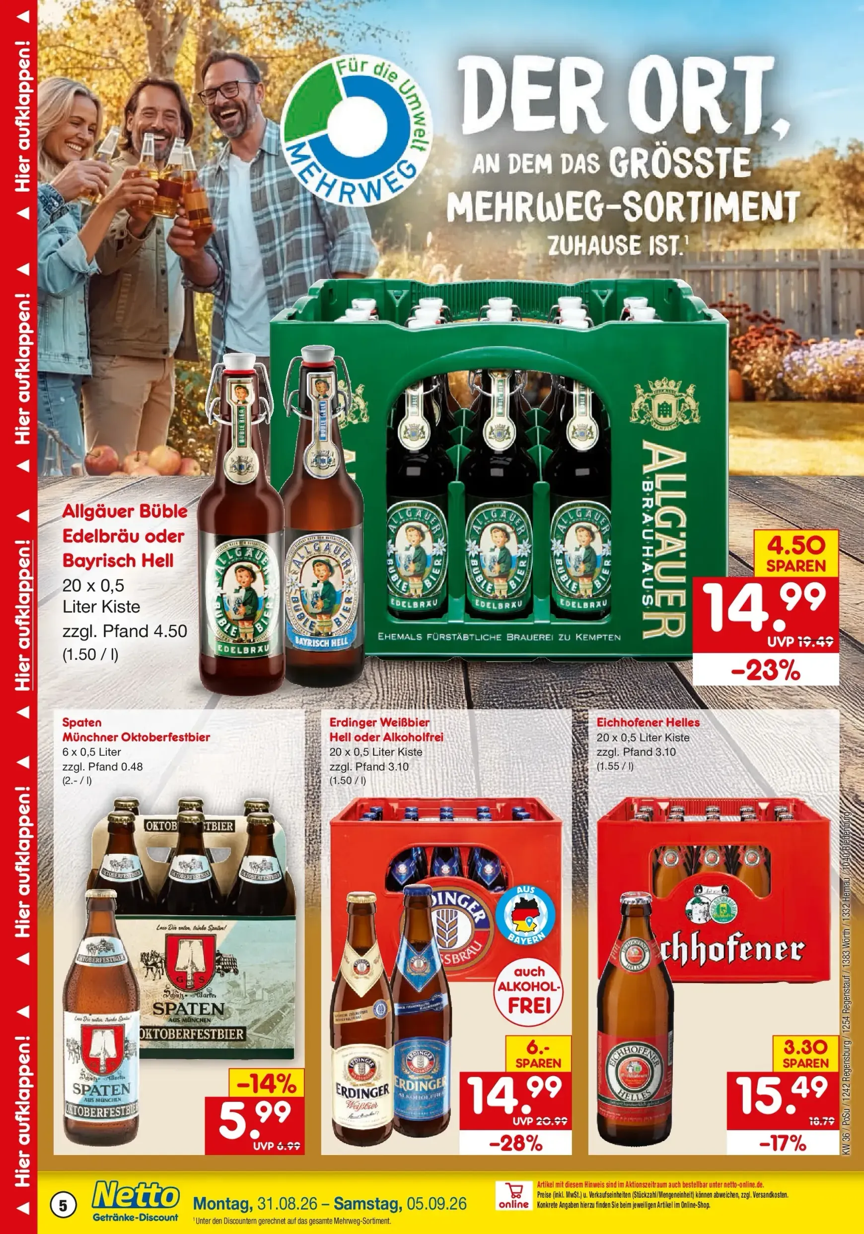Netto Getränke-Discount: El lugar con el mayor surtido retornable von 31. August bis 5. September 2026 - Prospekt seite 5