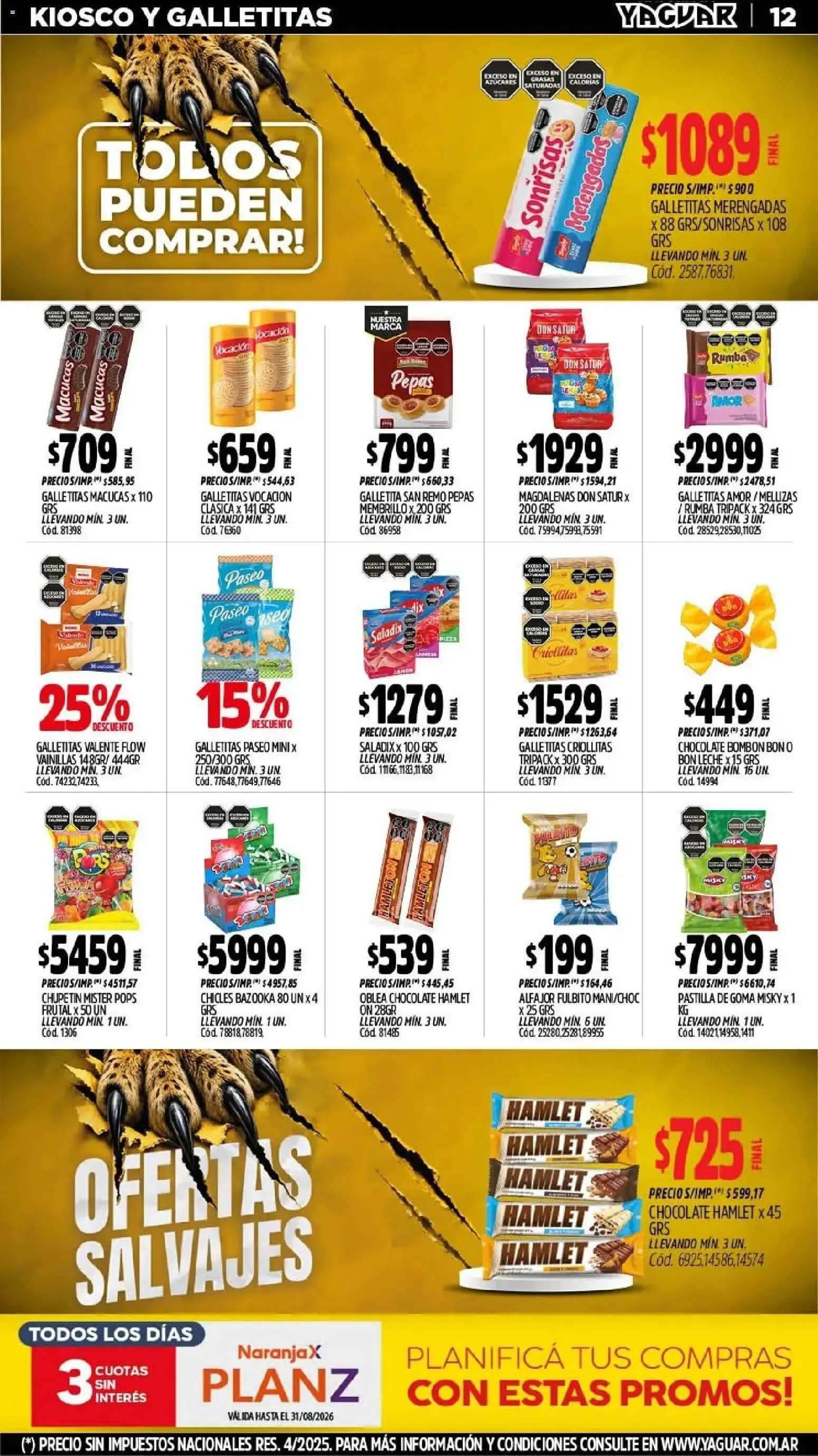 Ofertas de Yaguar - Oferta Semanal Chaco del 03/08/2026 - 08/08/2026 3 de agosto al 8 de agosto 2026 - Página 12 del catálogo