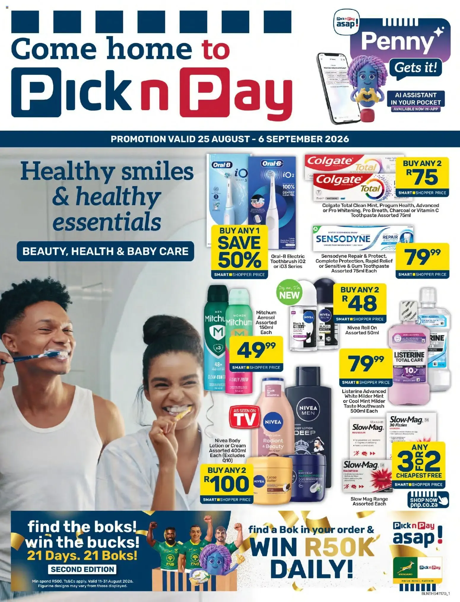 Pick n Pay - Health & Beauty Specials (25/08/2026 - 06/09/2026) Online from 25 August to 6 September 2026 - Catalogue Page 1