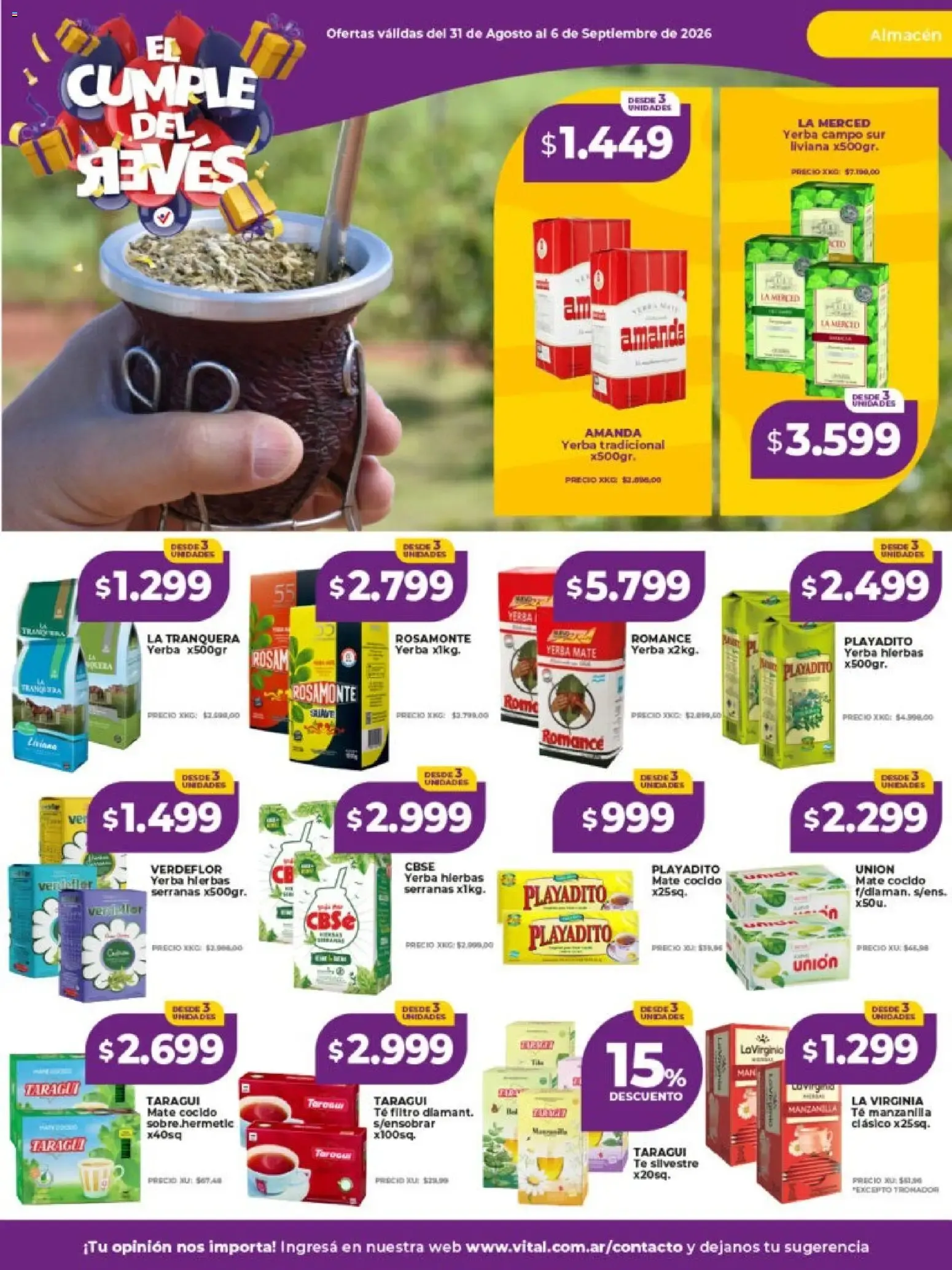Ofertas de Vital - El Cumple del Reves 31 de agosto al 6 de septiembre 2026 - Página 24 del catálogo