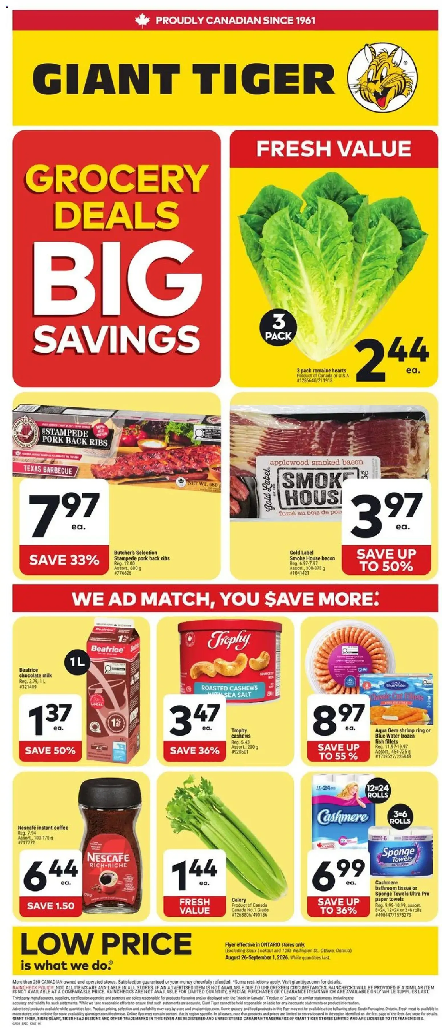 Giant Tiger Flyer | from Aug 26, 2026 | Weekly deals from August 26 to September 1 2026 - flyer page 1