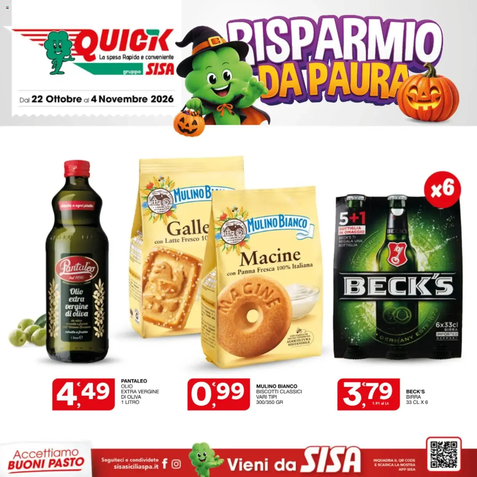 QUICK SISA RISPARMIO DA PAURA da 22 ottobre a 4 novembre di 2026 - Pagina del volantino 1