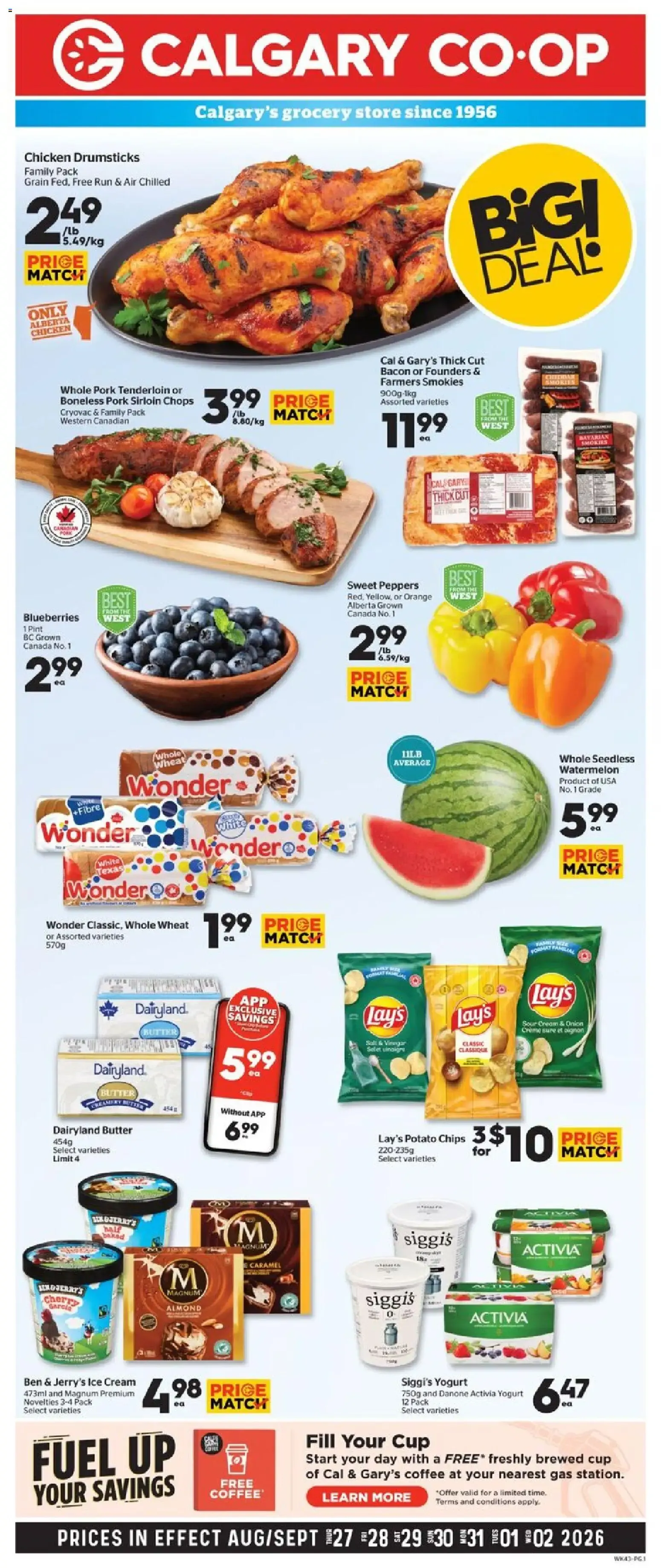 Calgary Co-op weekly flyer / circulaire from Aug 27, 2026 > weekly specials & deals from August 27 to September 2 2026 - flyer page 1