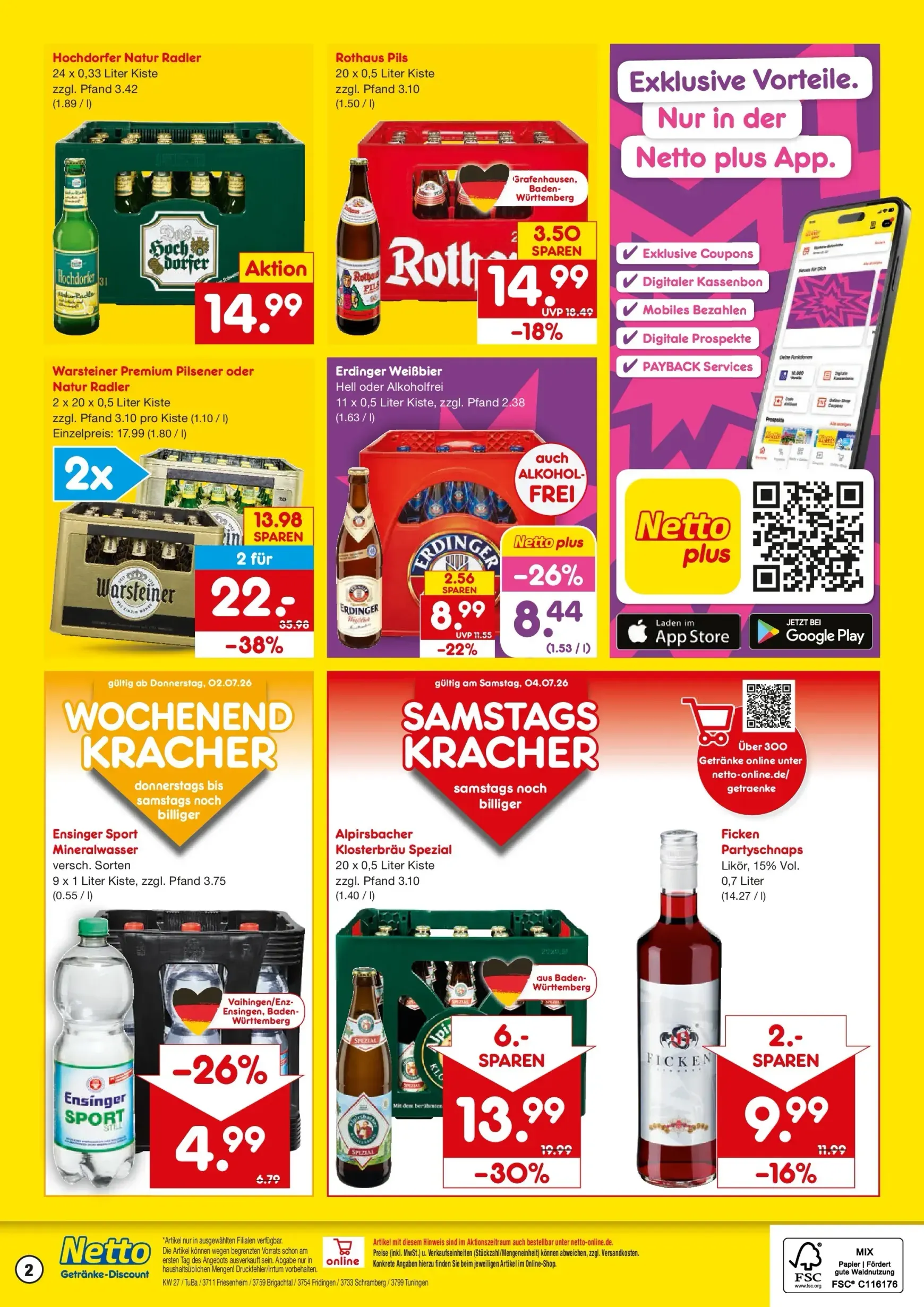 Netto Marken Discount - Gekühlte Getränke jetzt wieder vorbestellen Prospekt – von Montag 29.06.2026 bis Samstag 04.07.2026 von 29. Juni bis 4. Juli 2026 - Prospekt seite 2