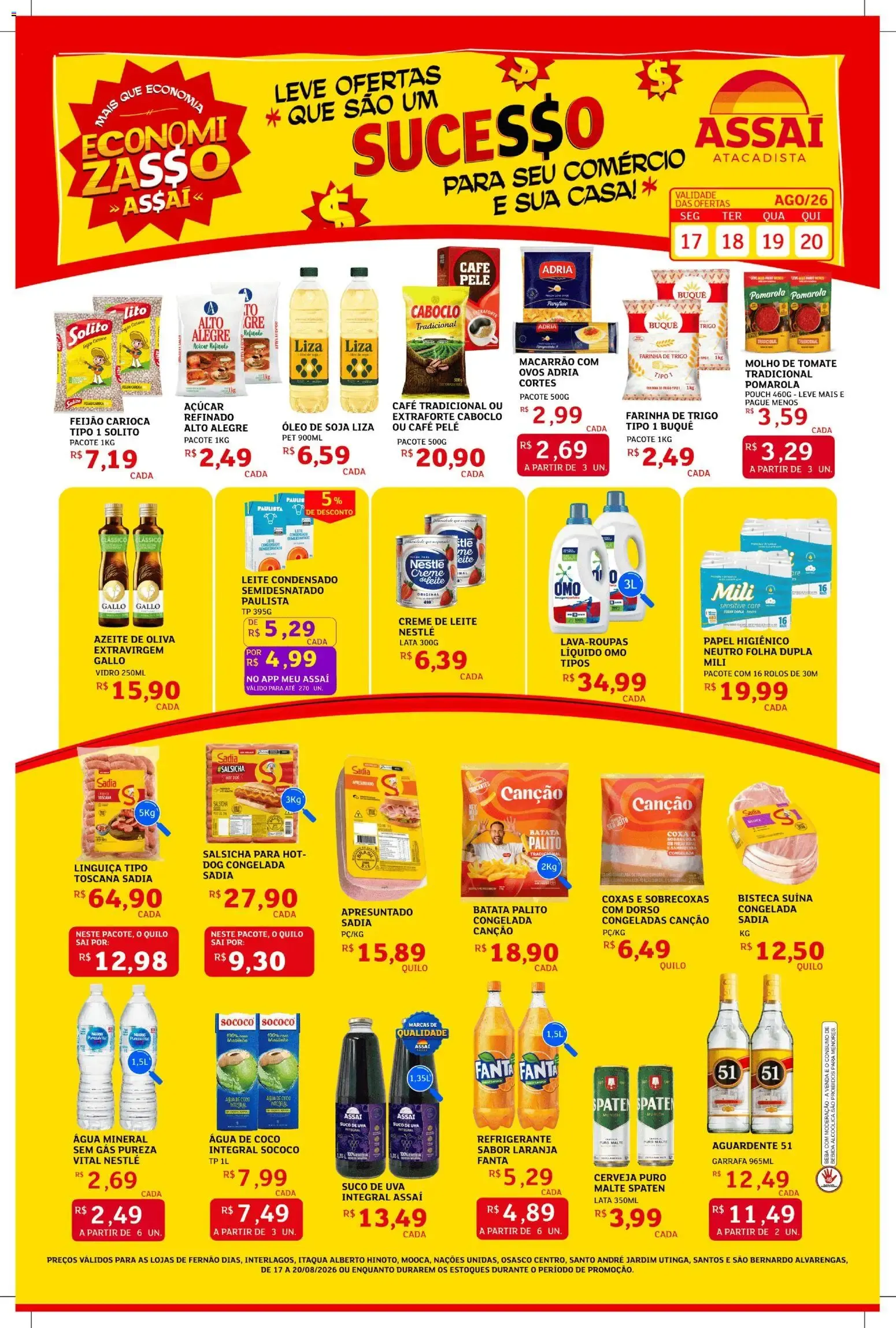 Encarte de Assaí Atacadista ofertas - SP de 17/08/2026 | Promoções Online 17 de agosto até 20 de agosto 2026 - Pagina 1