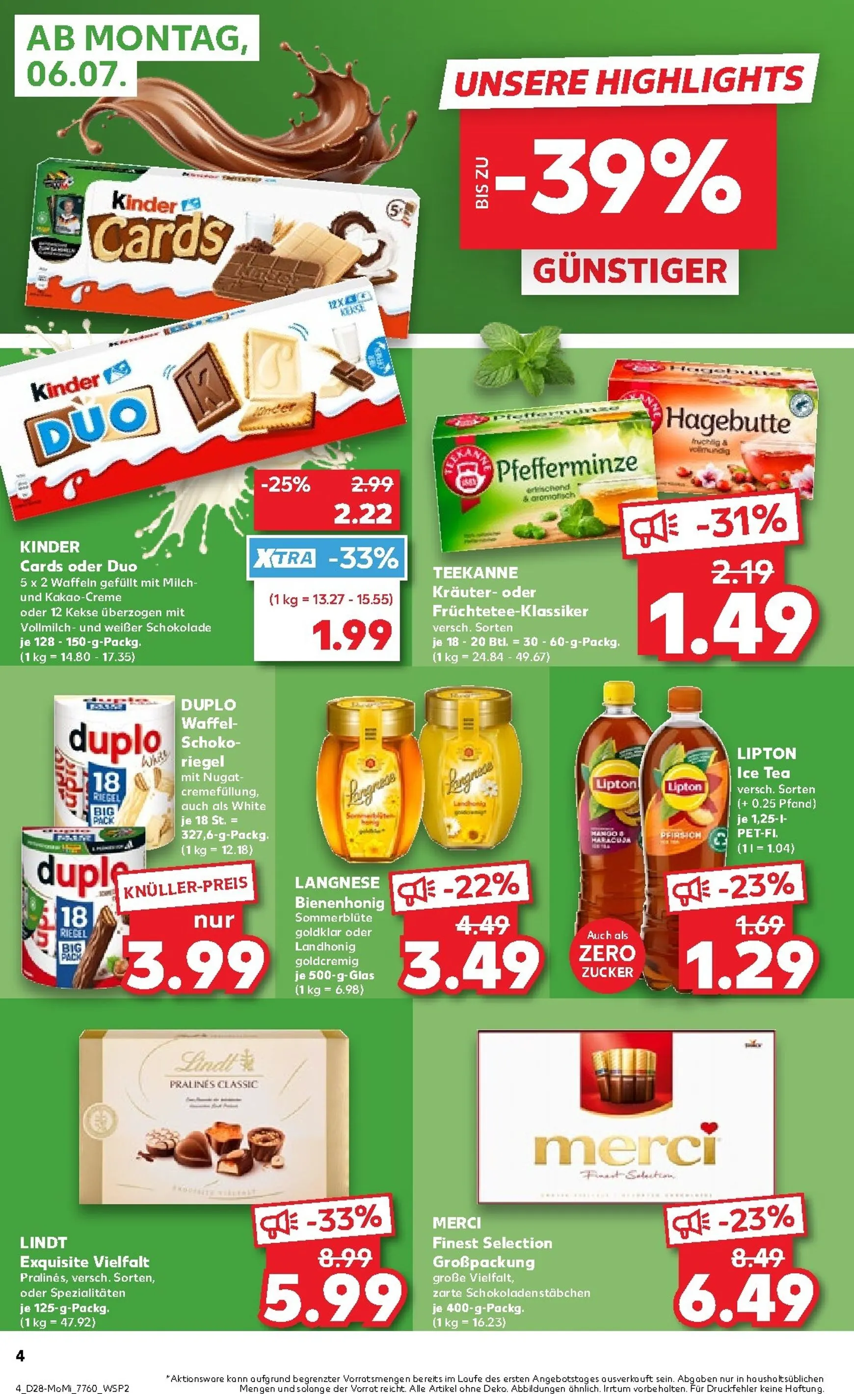Kaufland - Angebote ab Montag Prospekt nächste Woche – von Montag 06.07.2026 bis Mittwoch 08.07.2026 von 6. Juli bis 8. Juli 2026 - Prospekt seite 4