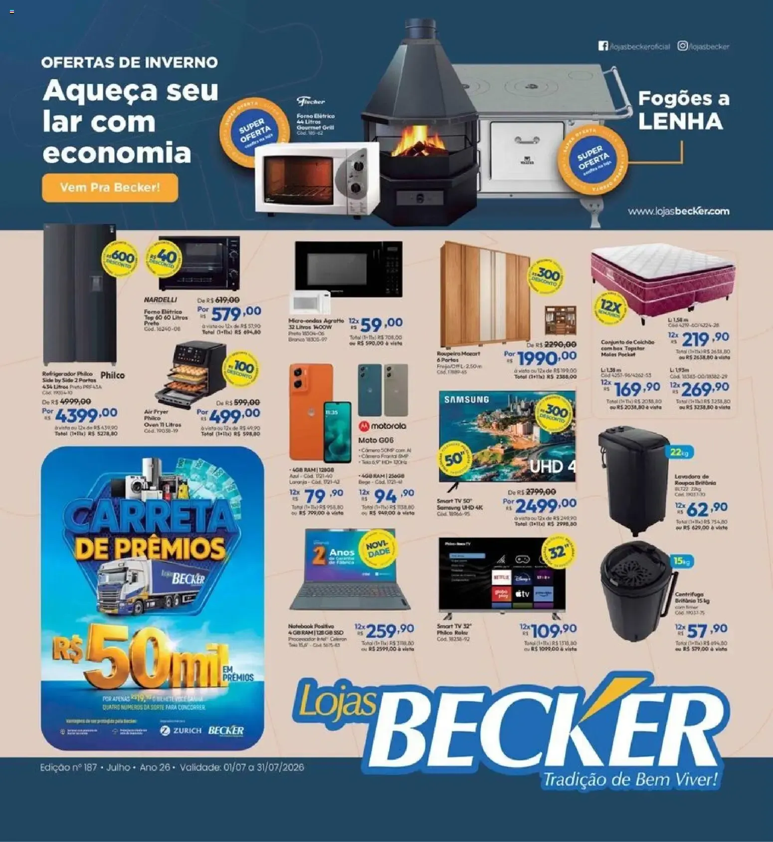 Lojas Becker ofertas Julho de 01/07/2026 | Promoções Online