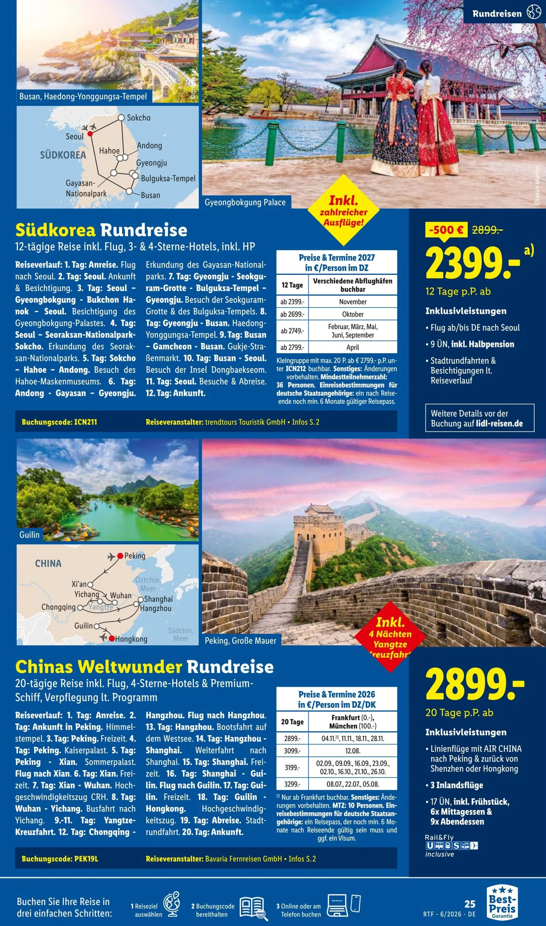 Lidl - Reise Highlights Prospekt – von Donnerstag 11.06.2026 bis Mittwoch 15.07.2026 von 13. Juni bis 15. Juli 2026 - Prospekt seite 25