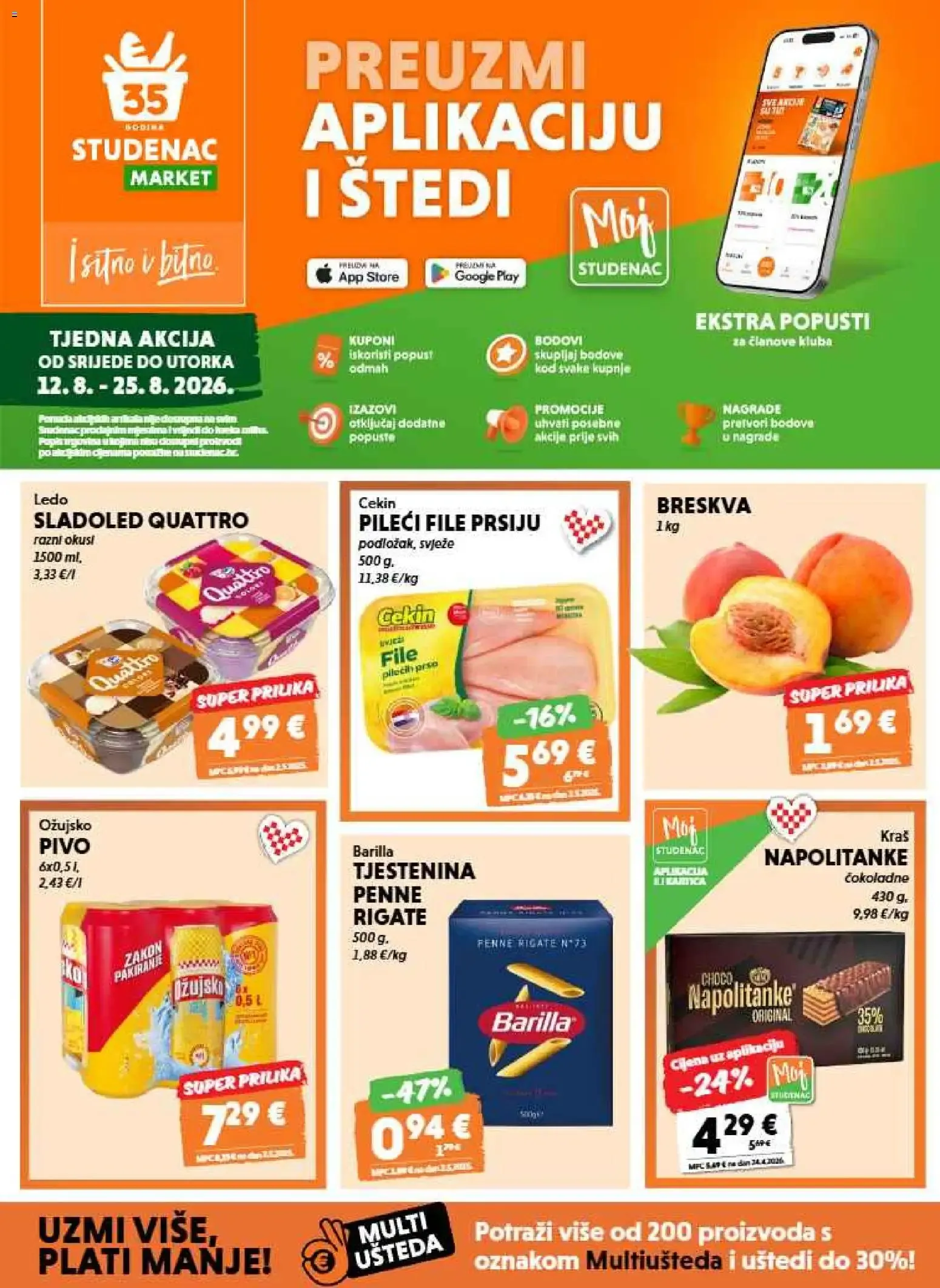 Katalog Studenac Katalog novi od 12.08.2026 na listanje > letak digitalni od 12. kolovoza do 25. kolovoza 2026. - Pregled Stranica 1