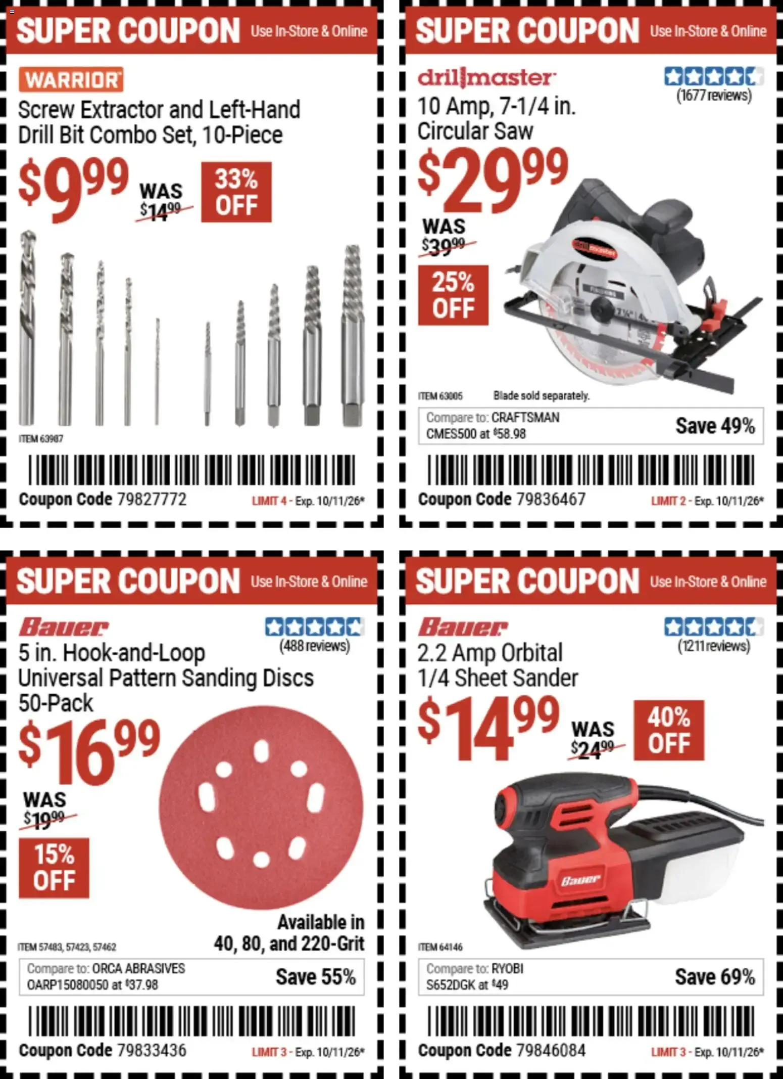 Weekly ad Harbor Freight Coupon Deals from September 28 to October 11 2026 - Page 15