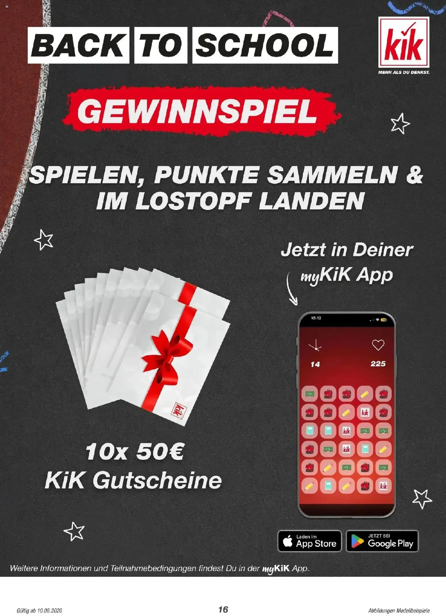 KiK Mehr Spaß in der Schule von 10.08.2026 - Aktuelle Angebote von 10. August bis 22. August 2026 - Flugblätt seite 16