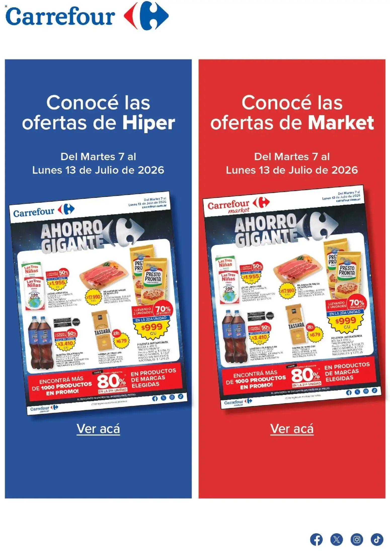 Ofertas de Carrefour: Ofertas de Hiper y Market 7 de julio al 13 de julio 2026 - Página 1 del catálogo