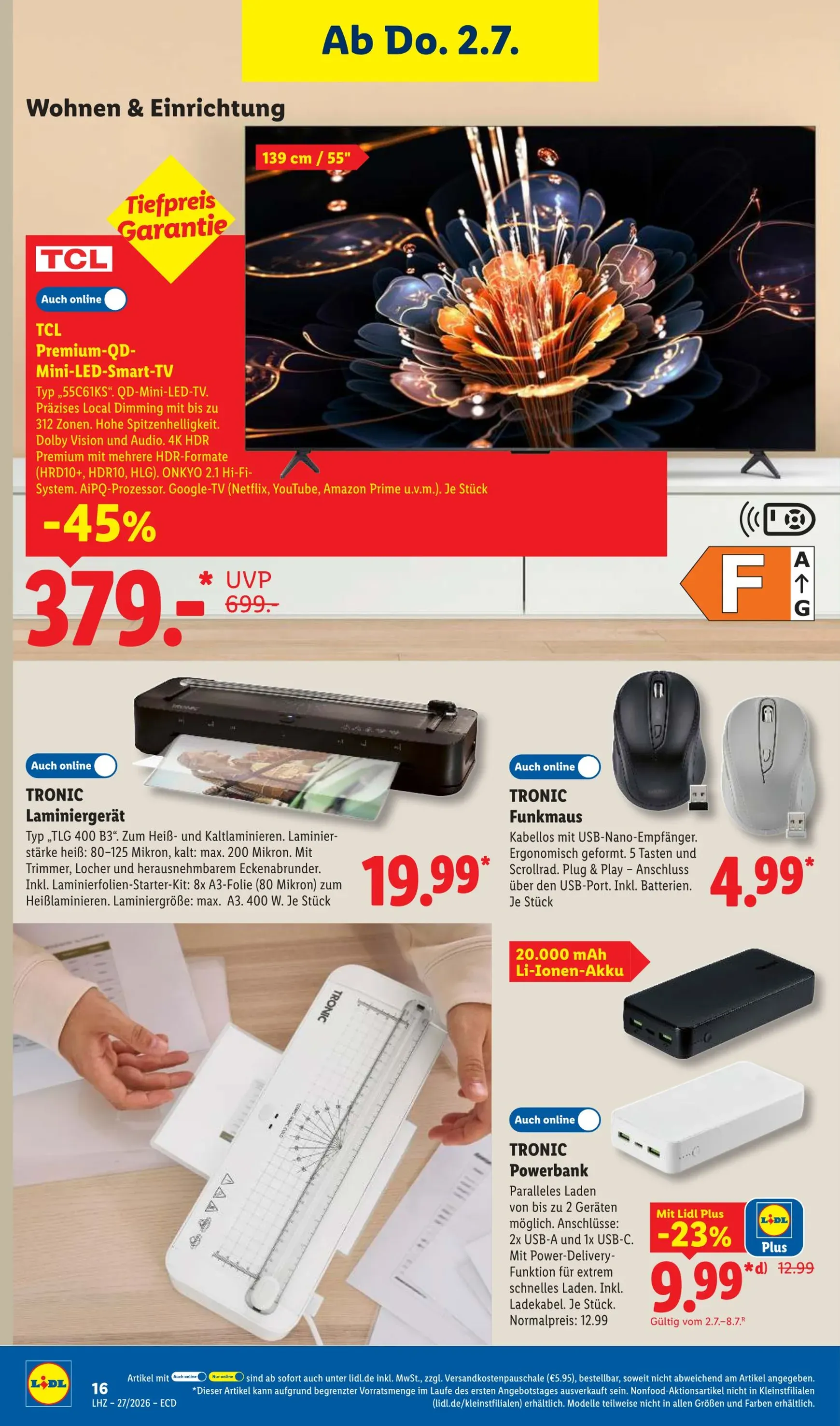 Lidl - Angebot der Woche Prospekt – von Montag 29.06.2026 bis Samstag 04.07.2026 von 29. Juni bis 4. Juli 2026 - Prospekt seite 12