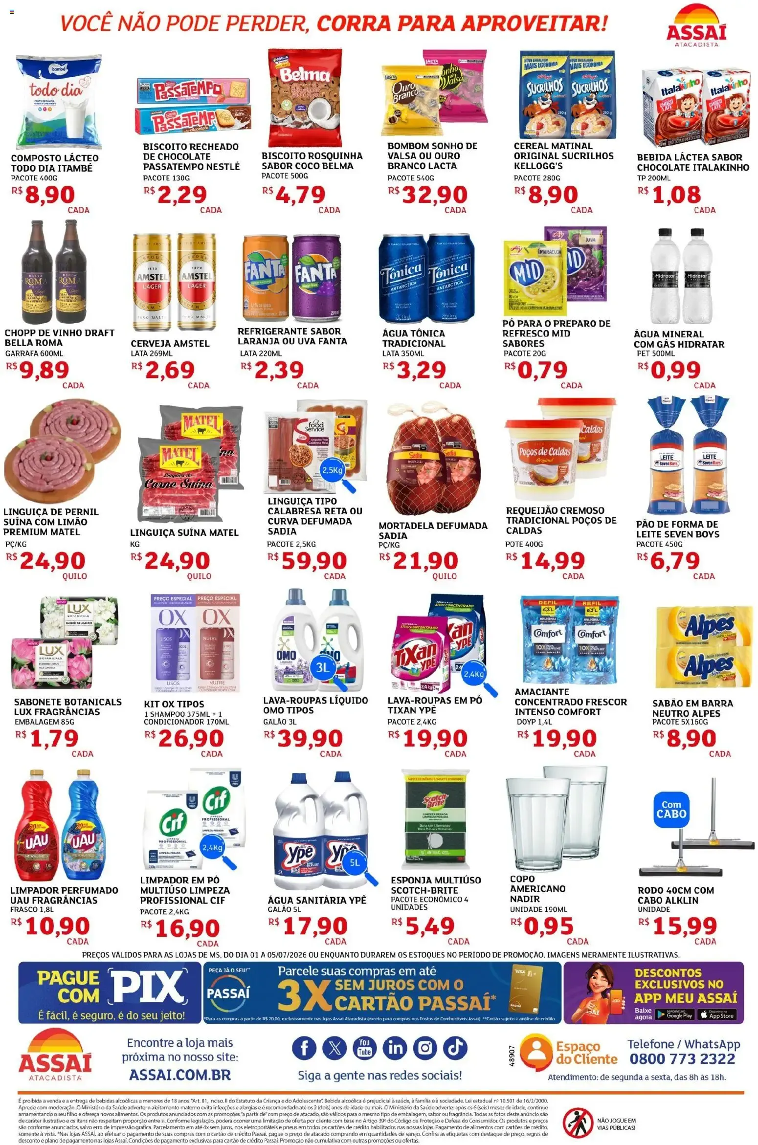 Encarte de Assaí Atacadista ofertas - MS de 01/07/2026 | Promoções Online 1 de julho até 5 de julho 2026 - Pagina 2