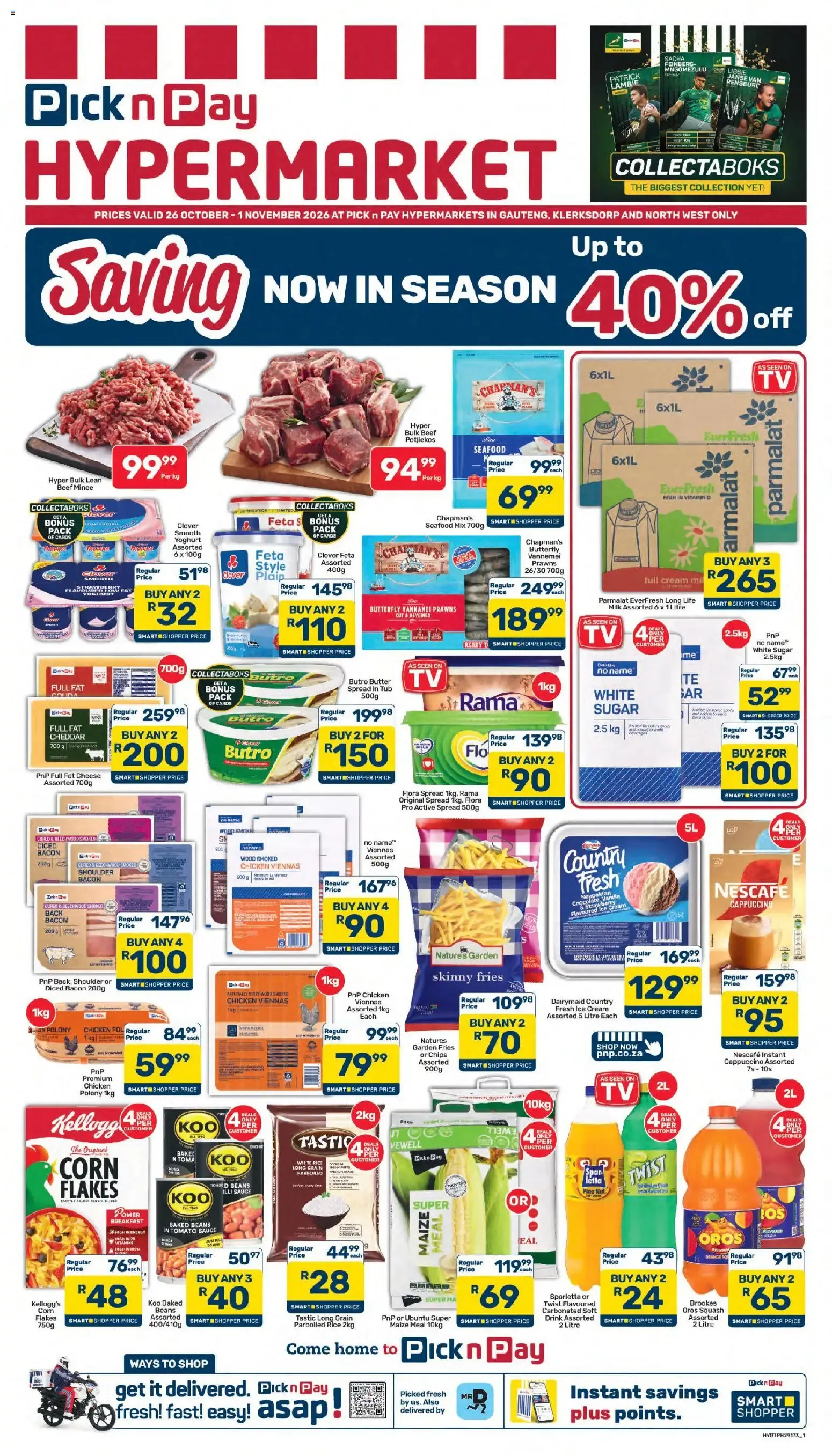 Pick n Pay Inland Provinces - Hypermarket Specials (26/10/2026 - 01/11/2026) Online