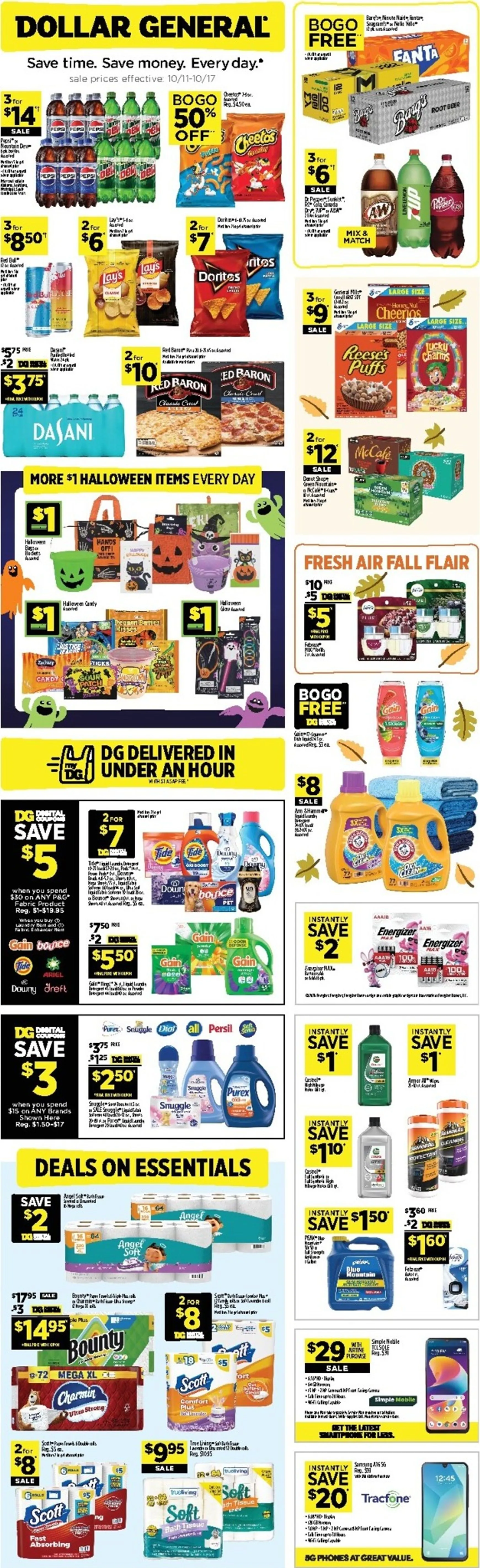 Current Dollar General leaflet valid from Sunday 10/11/2026 to Saturday 10/17/2026