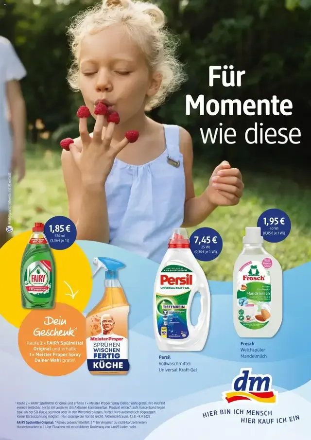 Neue dm drogerie Prospekt (vom 12.08.2026 - 09.09.2026) von 12. August bis 9. September 2026 - Prospekt seite 1