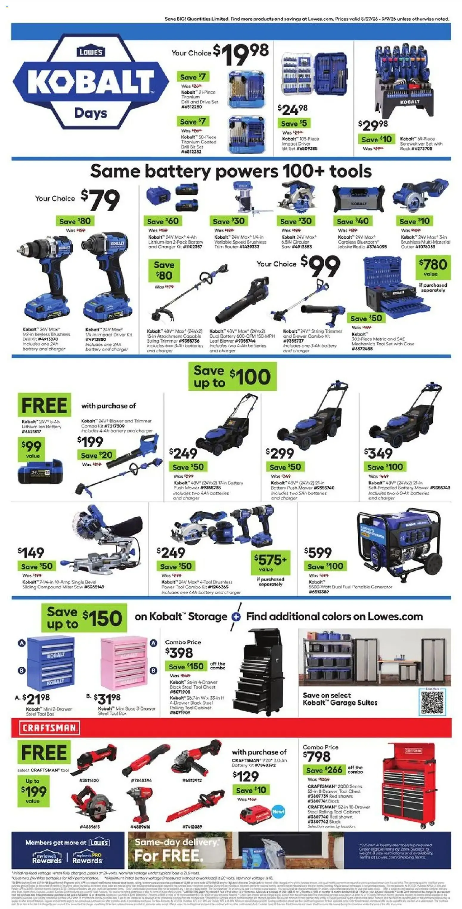 Weekly promotion Lowe's Weekly Ad (08/27 - 09/09 2026) - Flyer spanning from August 27 to September 9 2026 - Page 3 for Catalogue 365