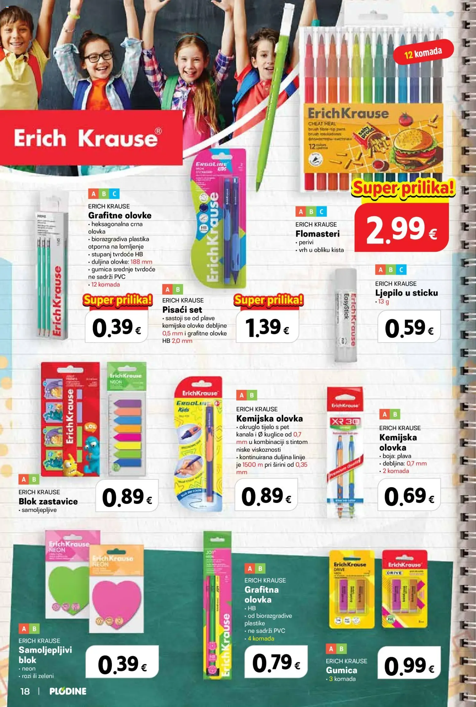 Katalog Plodine: Spremni za školu, uz velike uštede! od 13. kolovoza do 23. rujna 2026. - Pregled Stranica 18