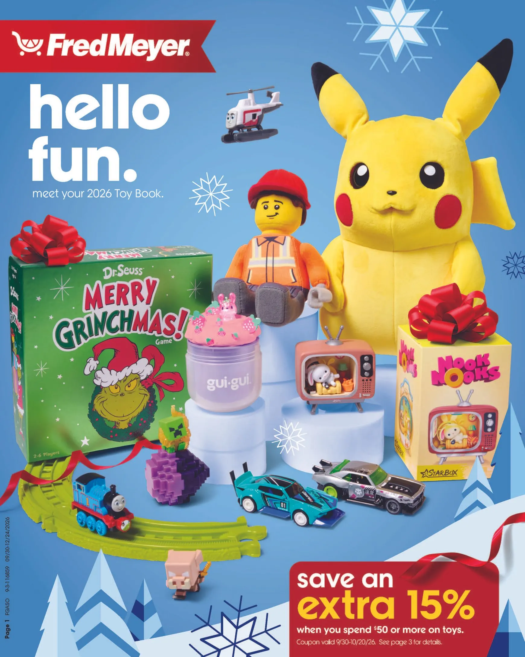 Current Fred Meyer - Toy Book leaflet valid from Wednesday 09/30/2026 to Thursday 12/24/2026
