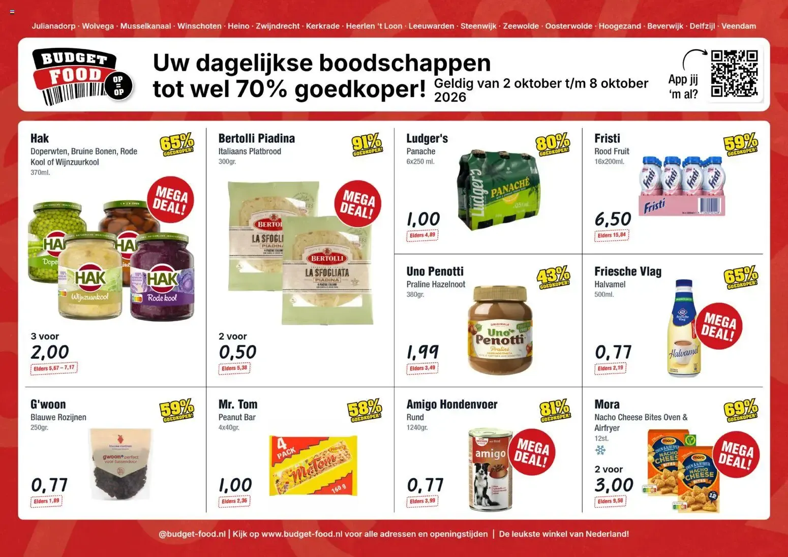 Uw dagelijkse boodschappen tot wel 70% goedkoper! van 2 oktober tot 8 oktober 2026 - Folder pagina 1