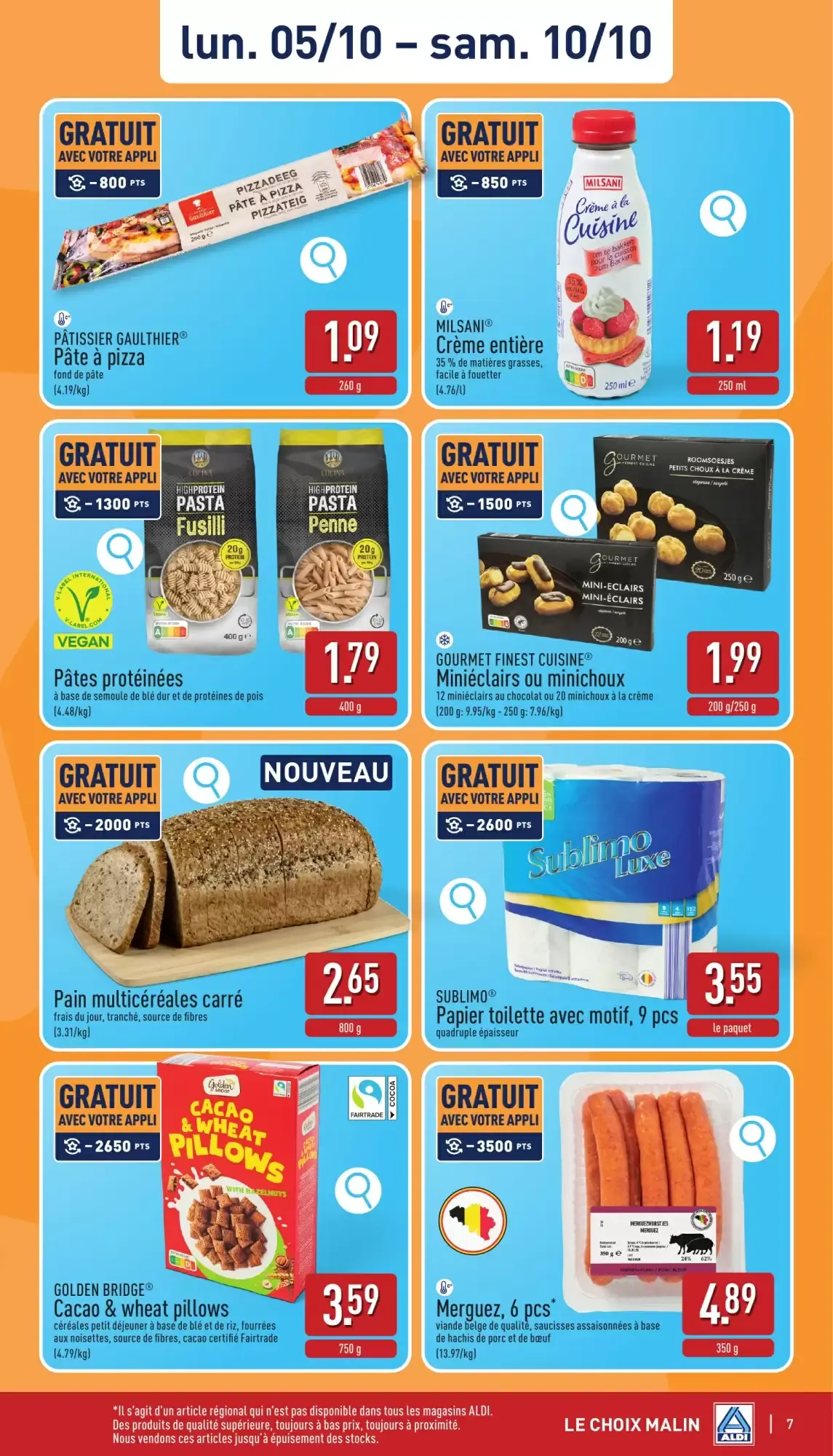 ALDI Dépliant du lun. 05/10 au sam. 10/10 inclus van 5 oktober tot 10 oktober 2026 - folder pagina 7