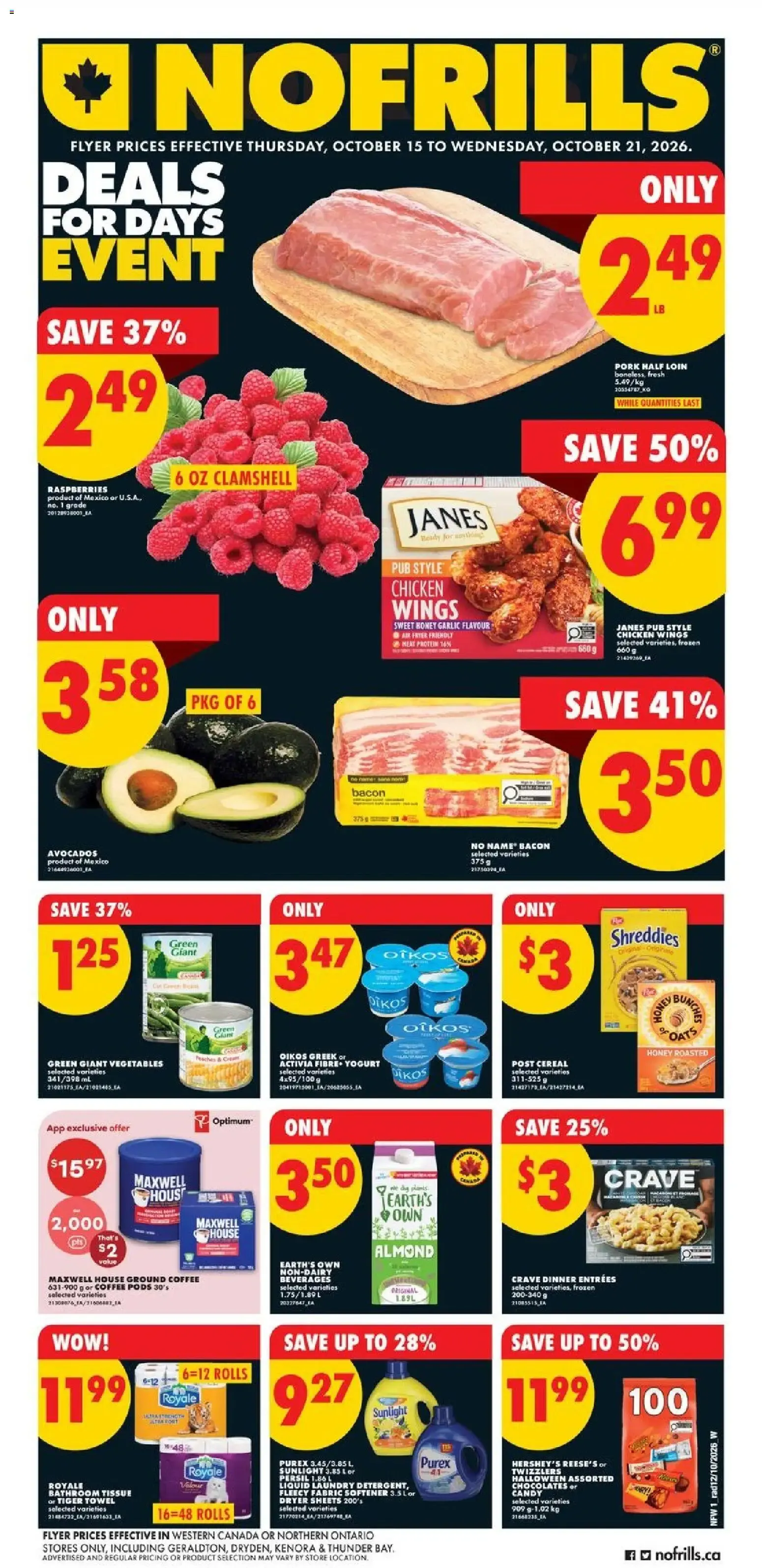 No Frills weekly flyer - AB from Oct 15, 2026 > weekly specials & deals from October 15 to October 21 2026 - flyer page 1