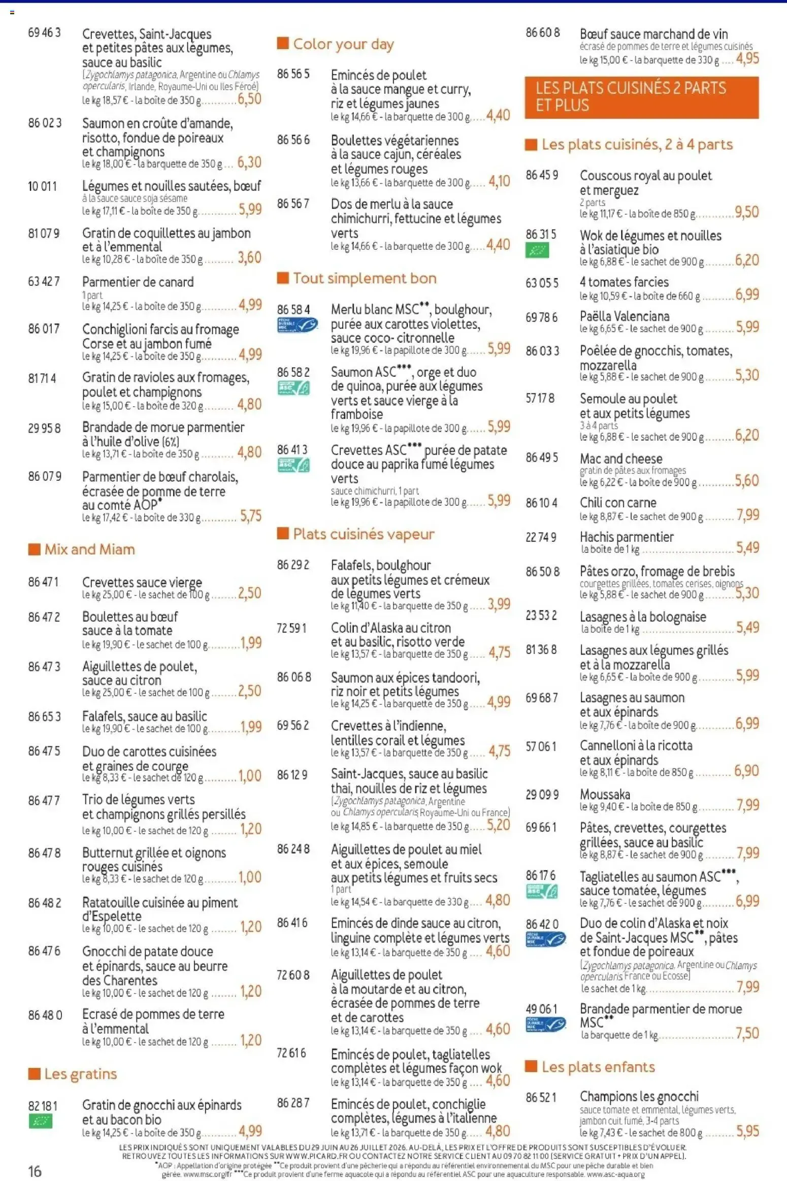 Picard - Catalogue Trimestriel à partir du 29/06/2026 - promo en ligne du 29 juin au 13 septembre 2026 - Catalogue page 15